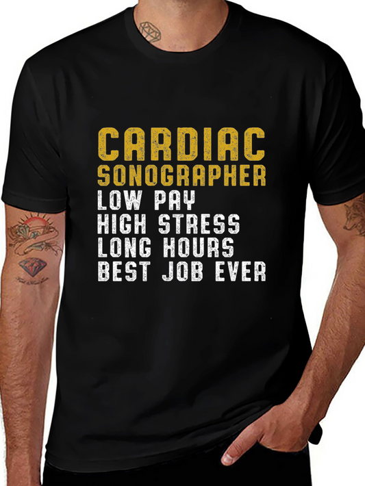 Cardiac Sonographer T-Shirt Funny Work Job Tee
