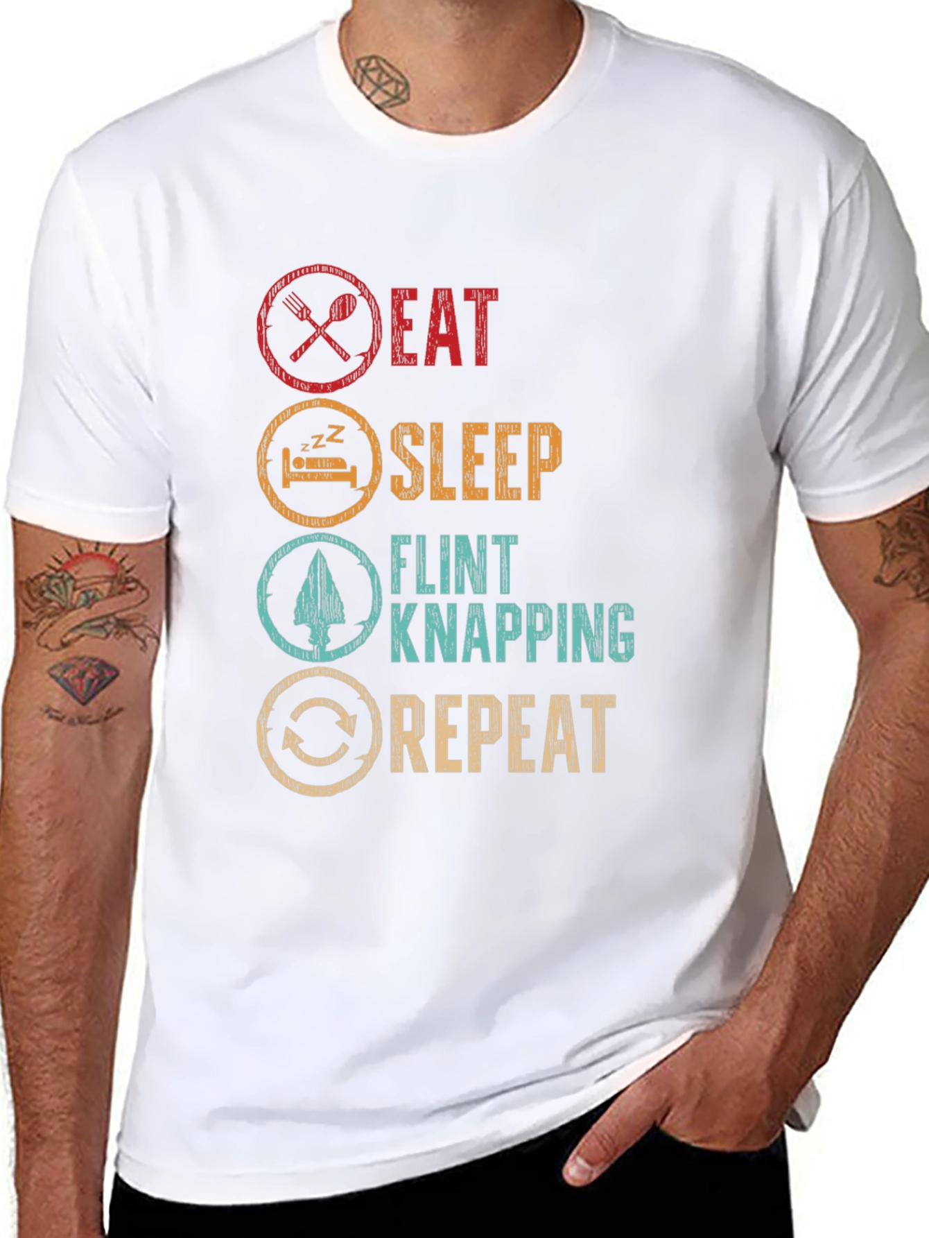 Eat Sleep Flint Knapping Repeat T-Shirt