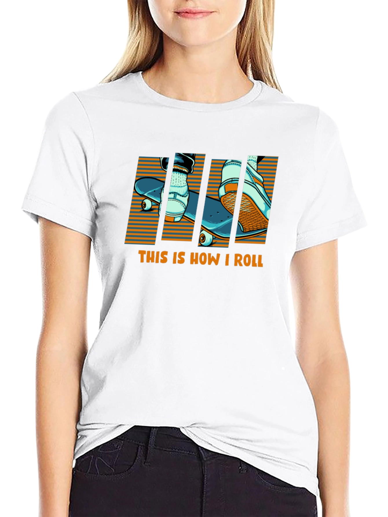 Skateboard T-Shirt - This Is How I Roll Design