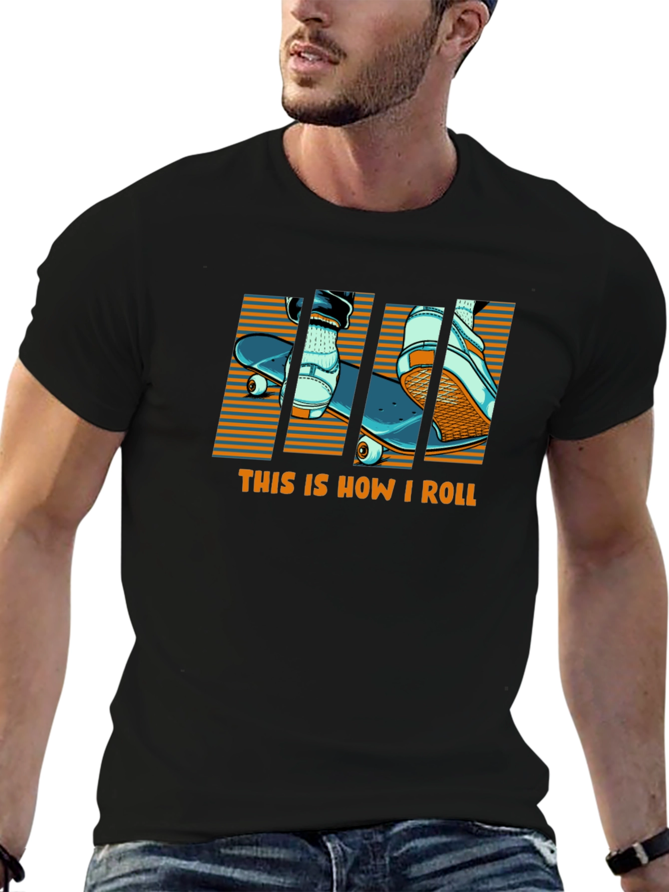 Skateboard T-Shirt - This Is How I Roll Design