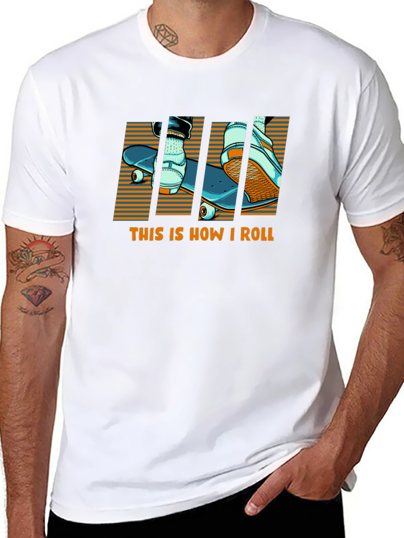 Skateboard T-Shirt - This Is How I Roll Design