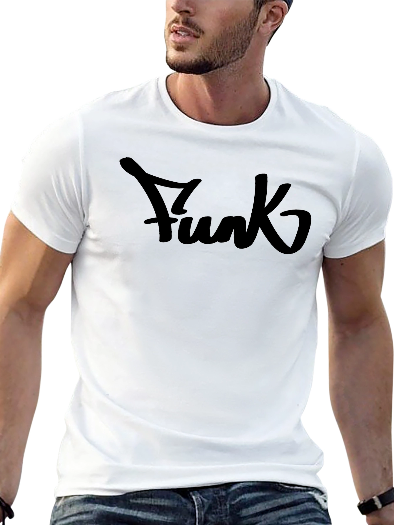 Black Funk T-Shirt - Stylish Mens Crew Neck Tee