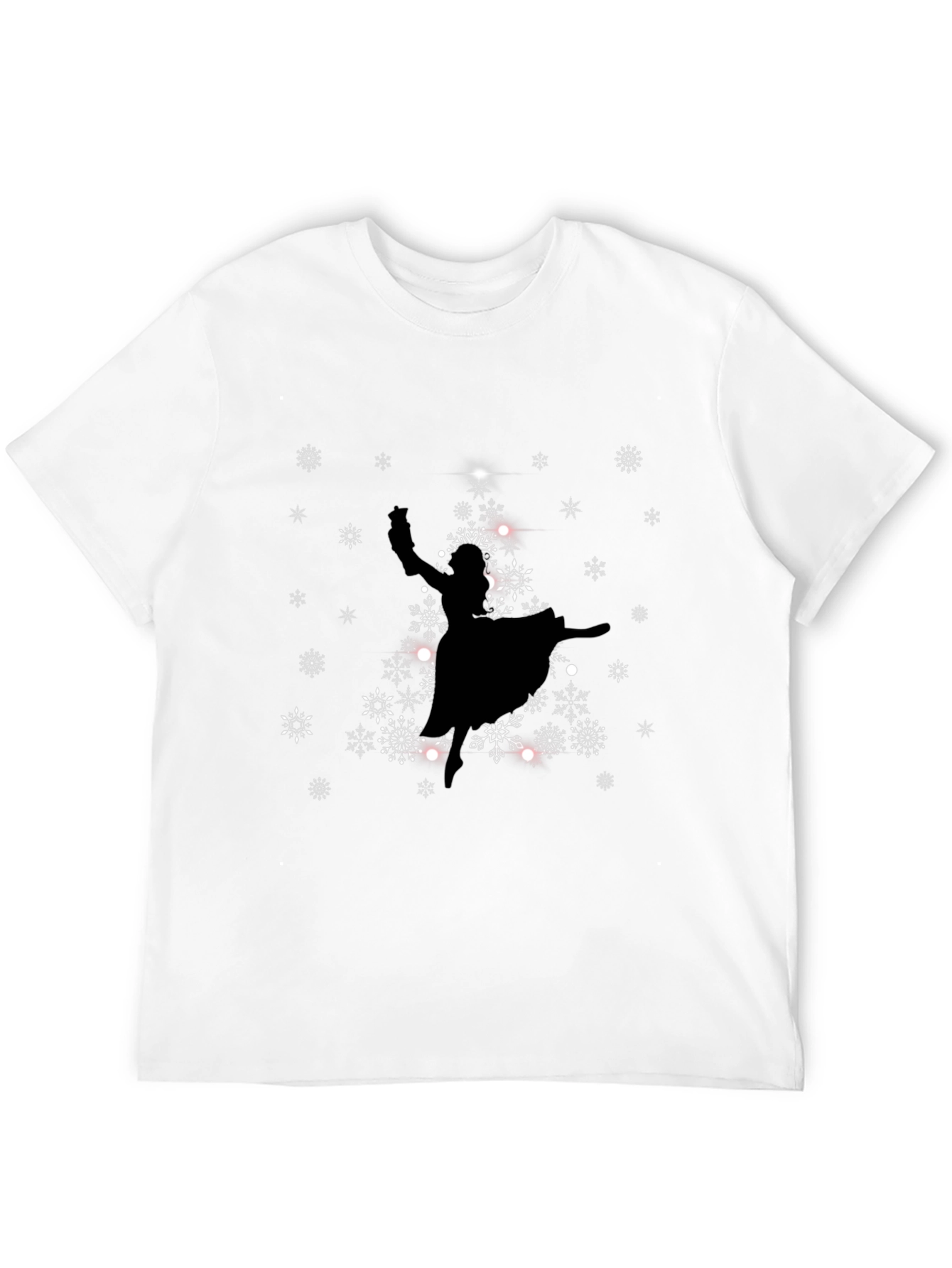 Christmas Tree Ballerina Black Graphic Tee