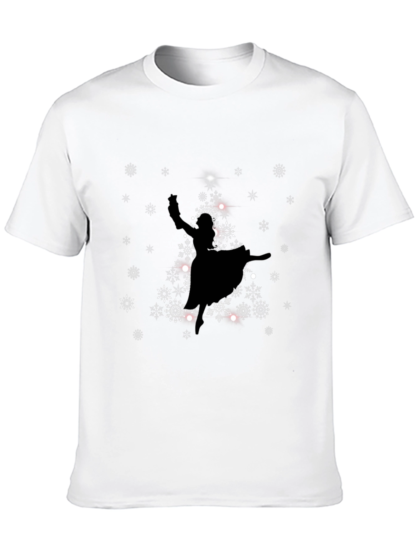 Christmas Tree Ballerina Black Graphic Tee