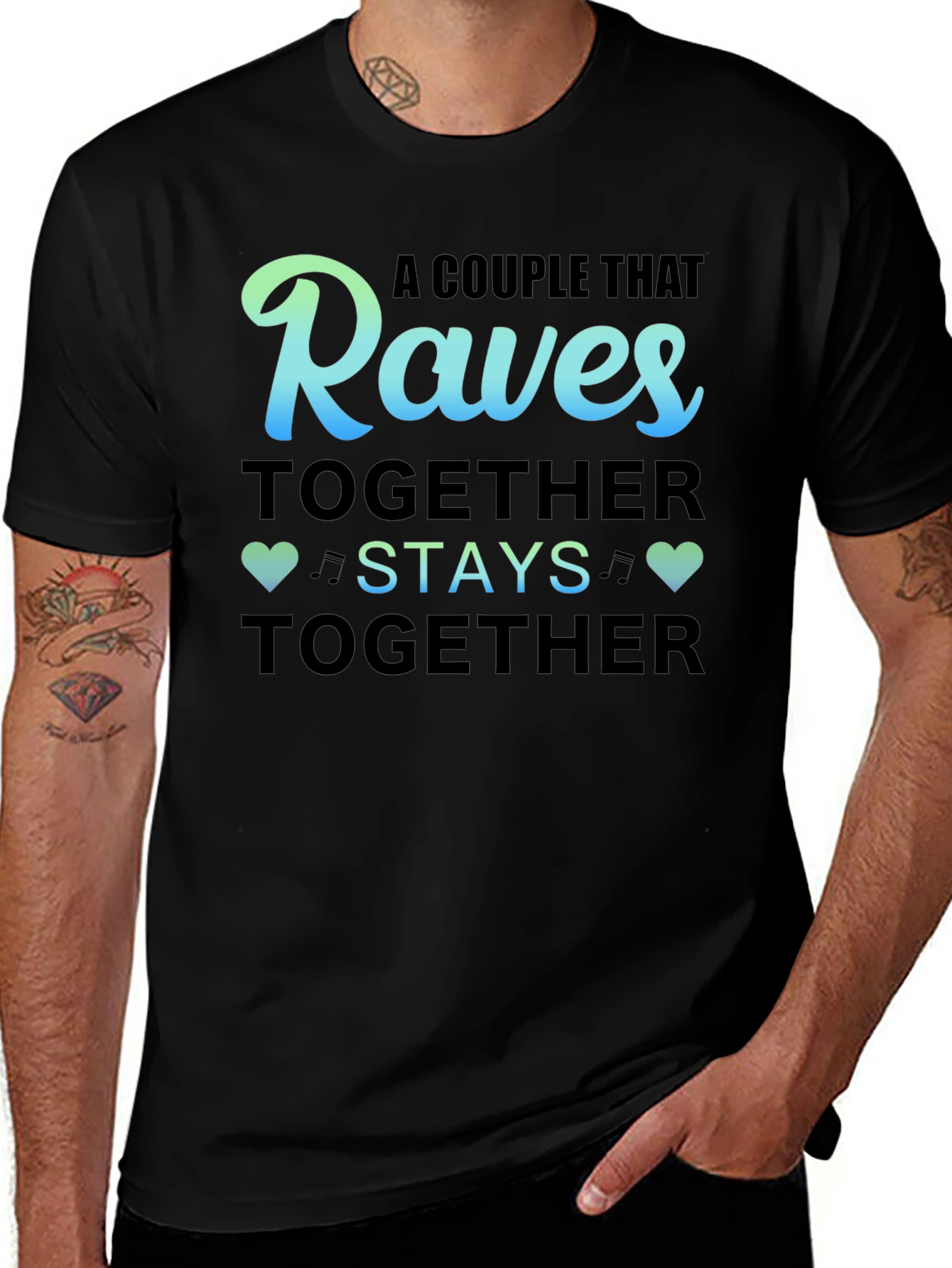 Raves Together Couple T-Shirt