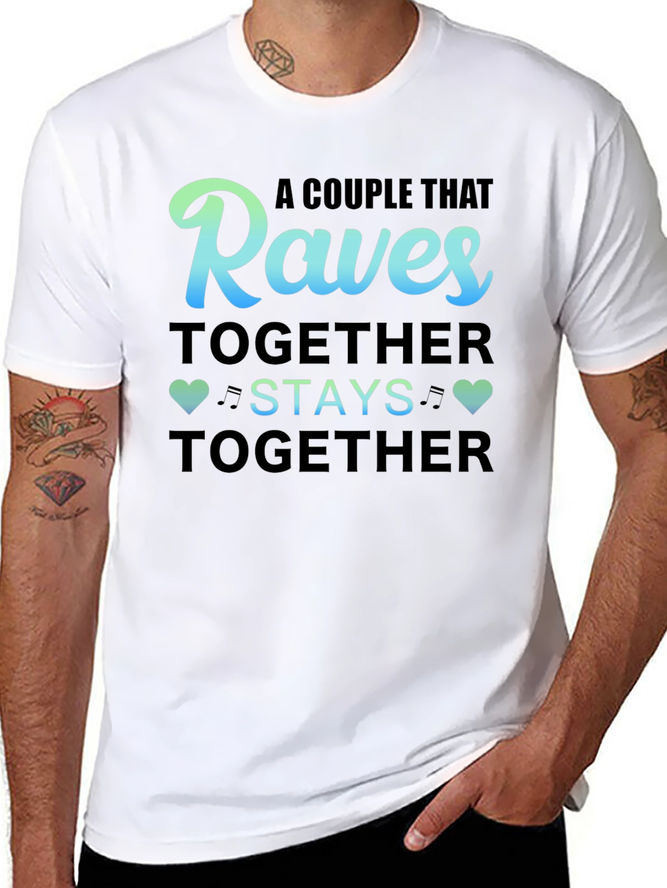 Raves Together Couple T-Shirt