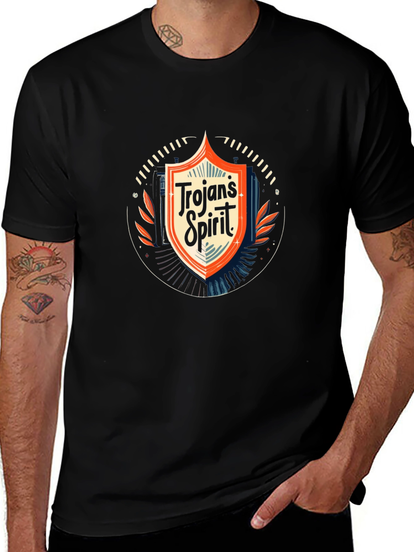 Trojans Spirit Graphic Tee - Black