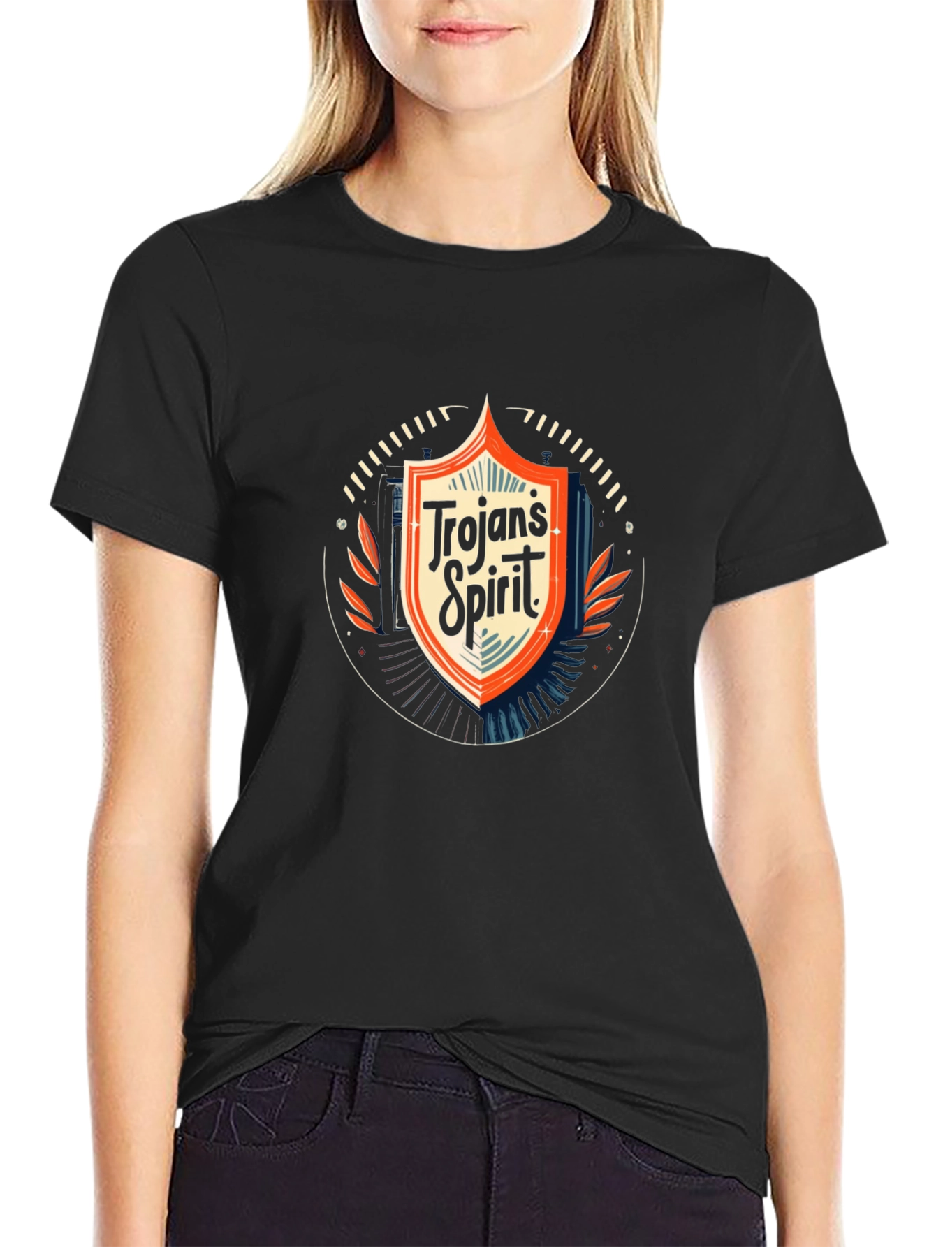 Trojans Spirit Graphic Tee - Black