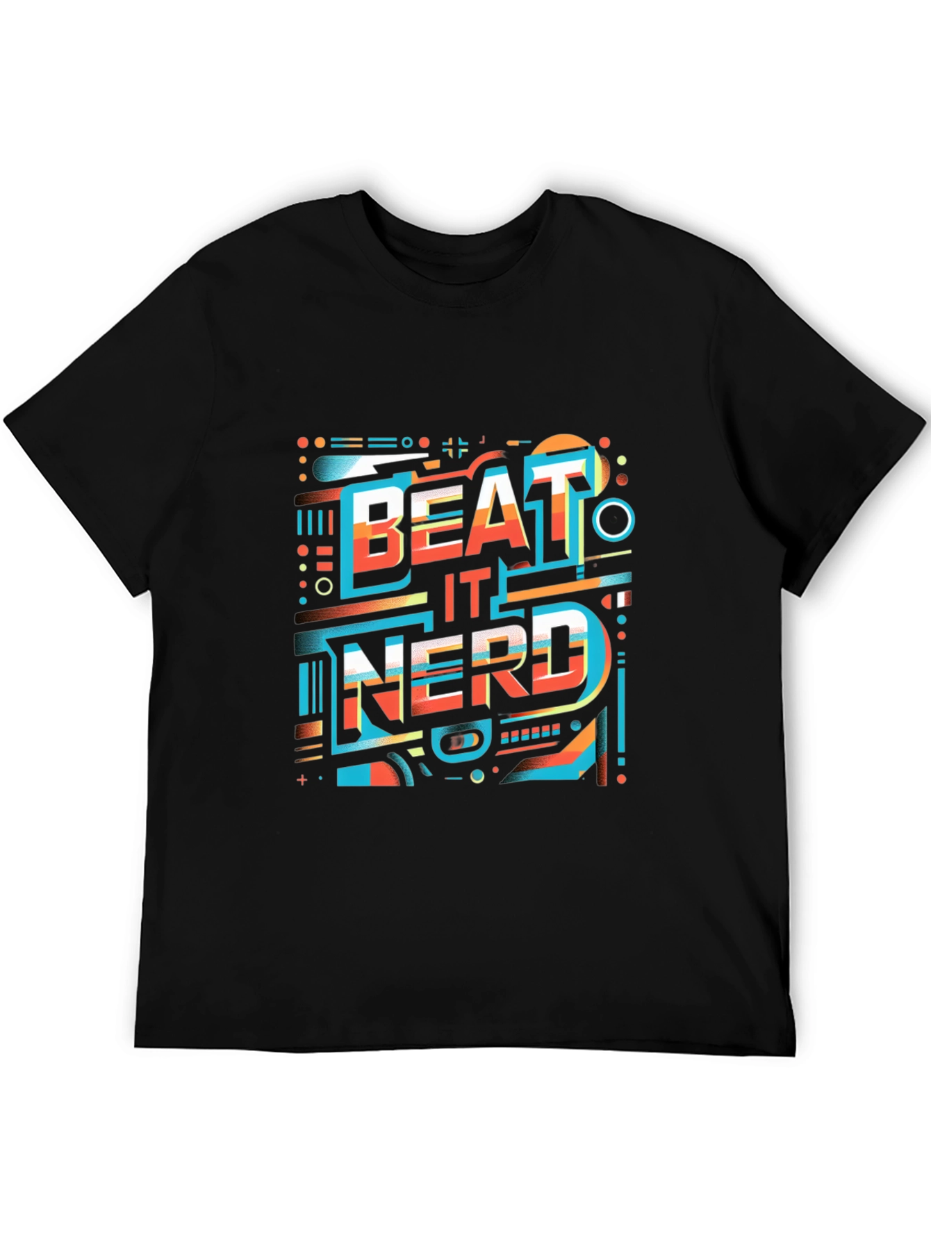 Beat It Nerd Graphic Tee - Stylish Black T-Shirt
