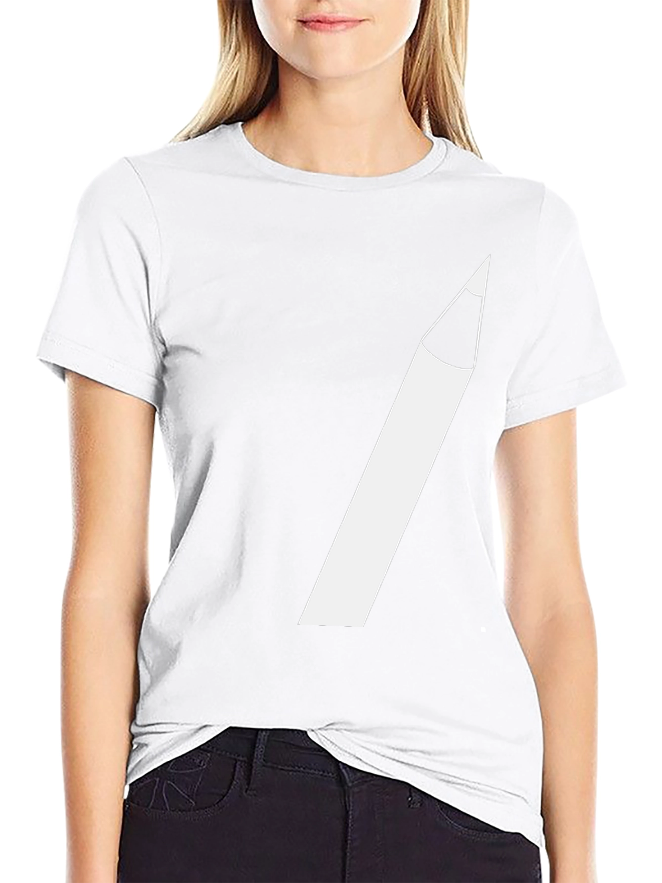 Pencil Graphic Tee - Creative Black T-Shirt