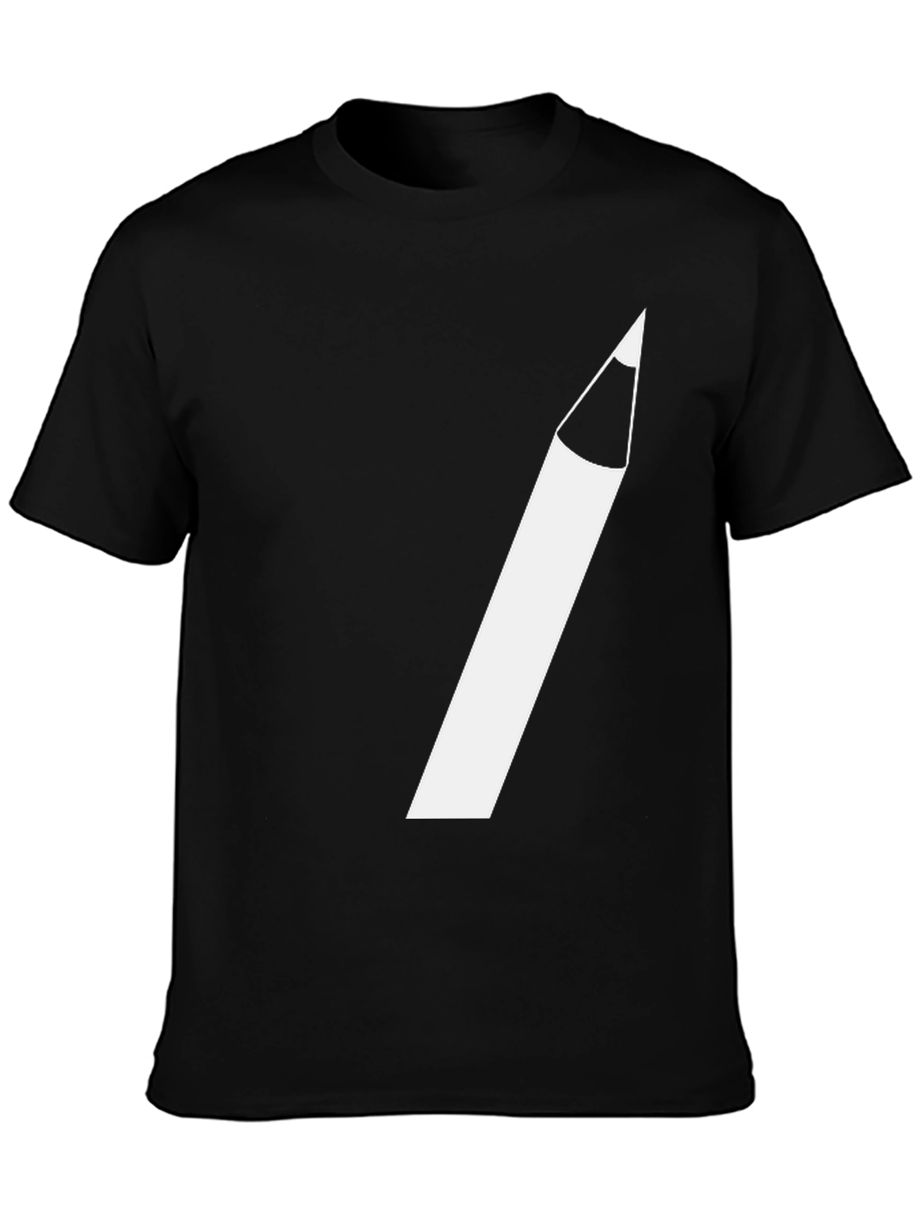 Pencil Graphic Tee - Creative Black T-Shirt