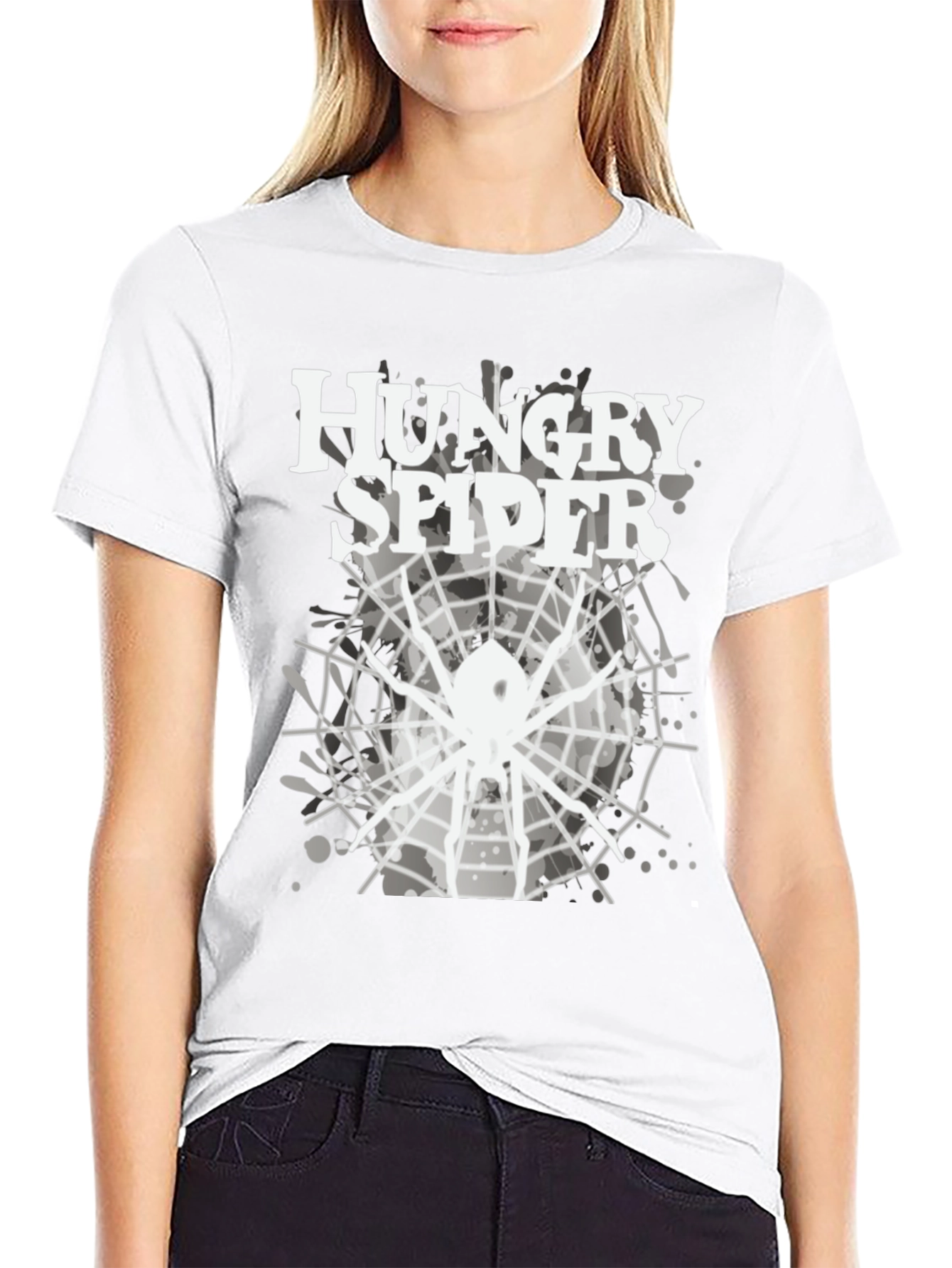 Hungry Spider Graphic Tee - Black Cotton Blend