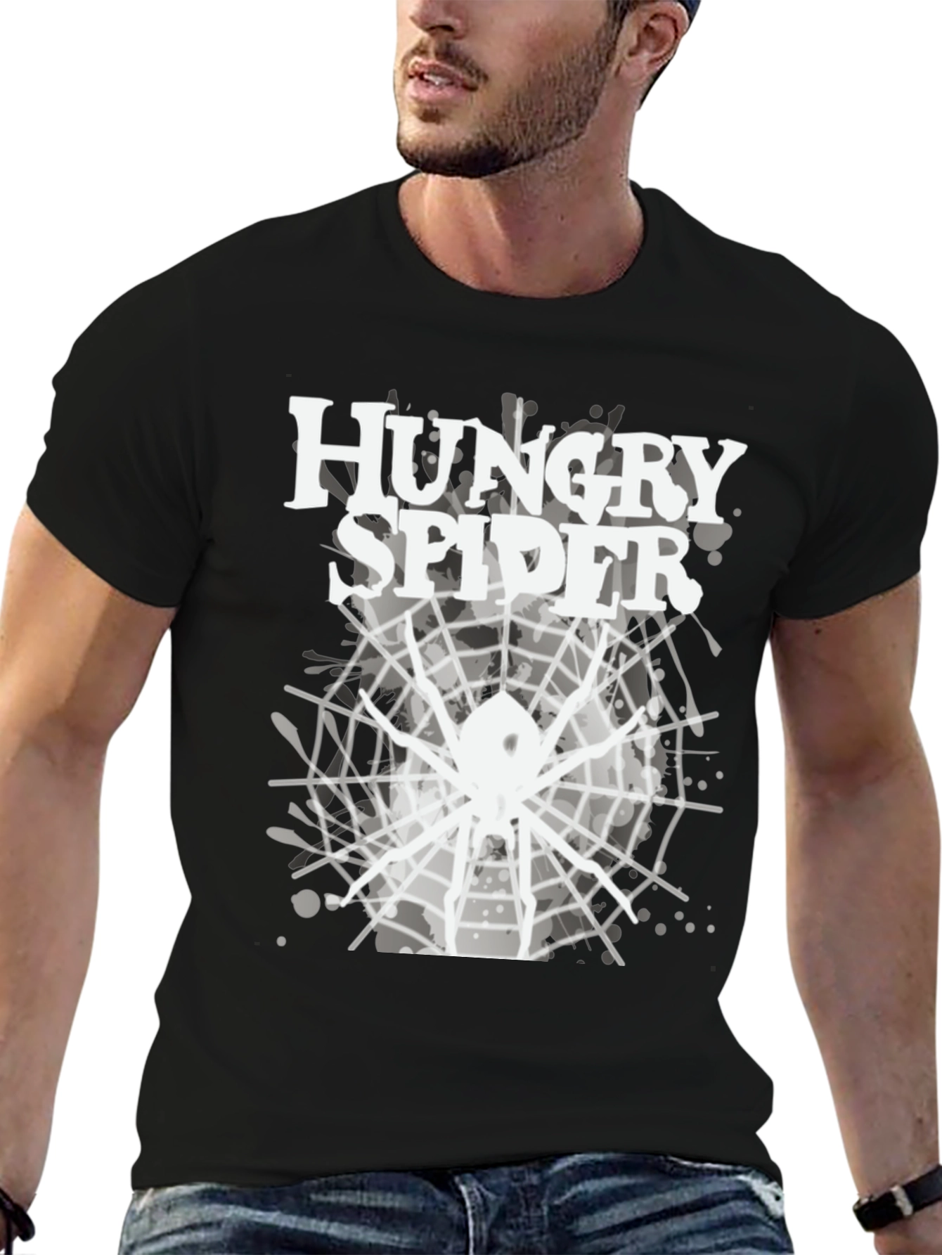 Hungry Spider Graphic Tee - Black Cotton Blend
