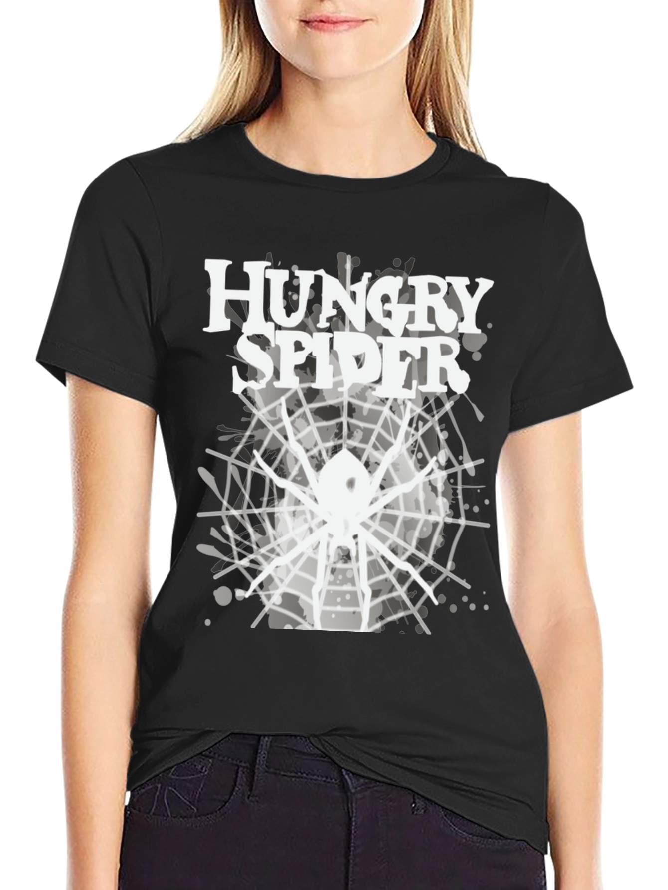Hungry Spider Graphic Tee - Black Cotton Blend