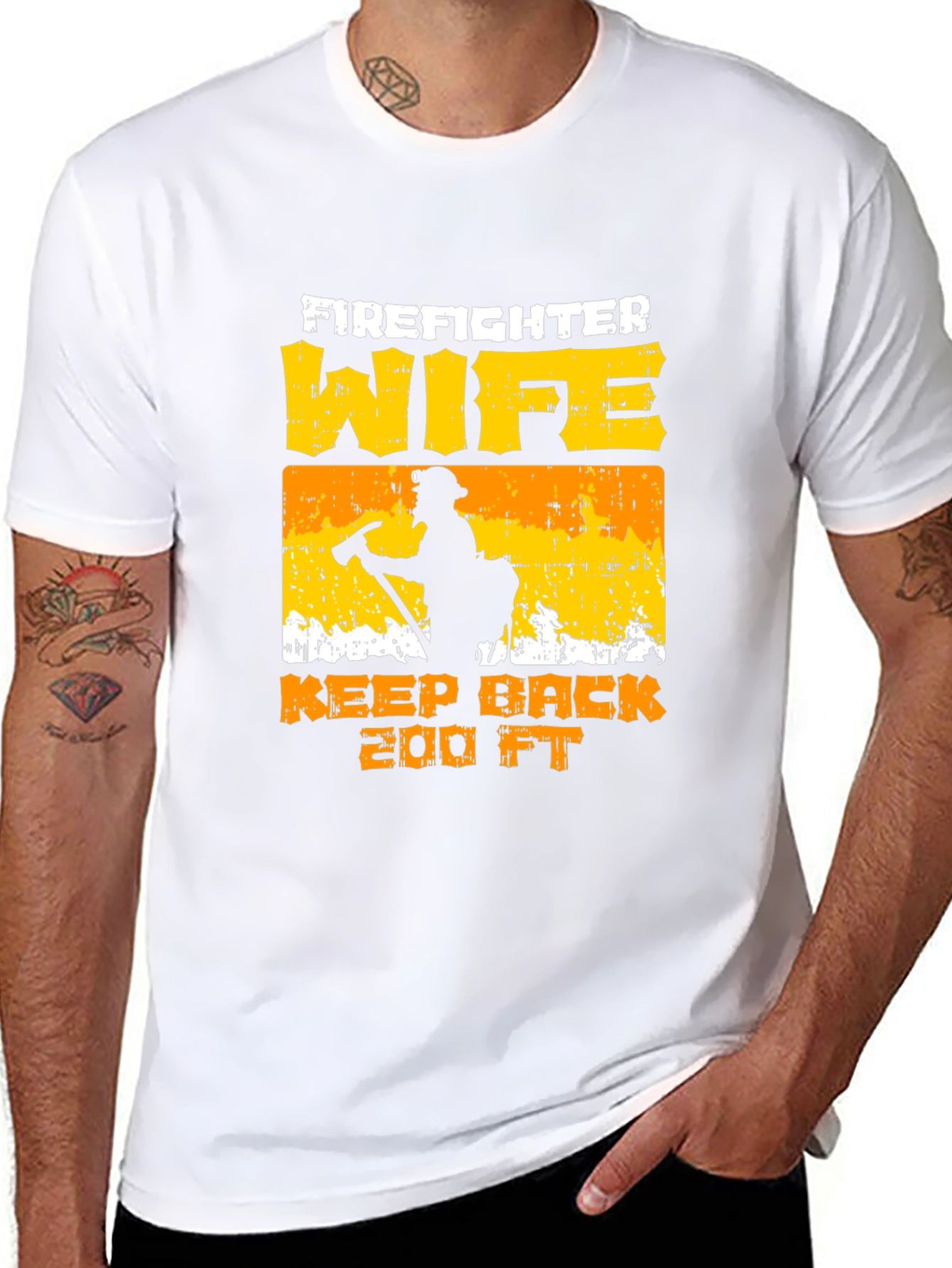 Firefighter Wife Keep Back 200 FT T-Shirt
