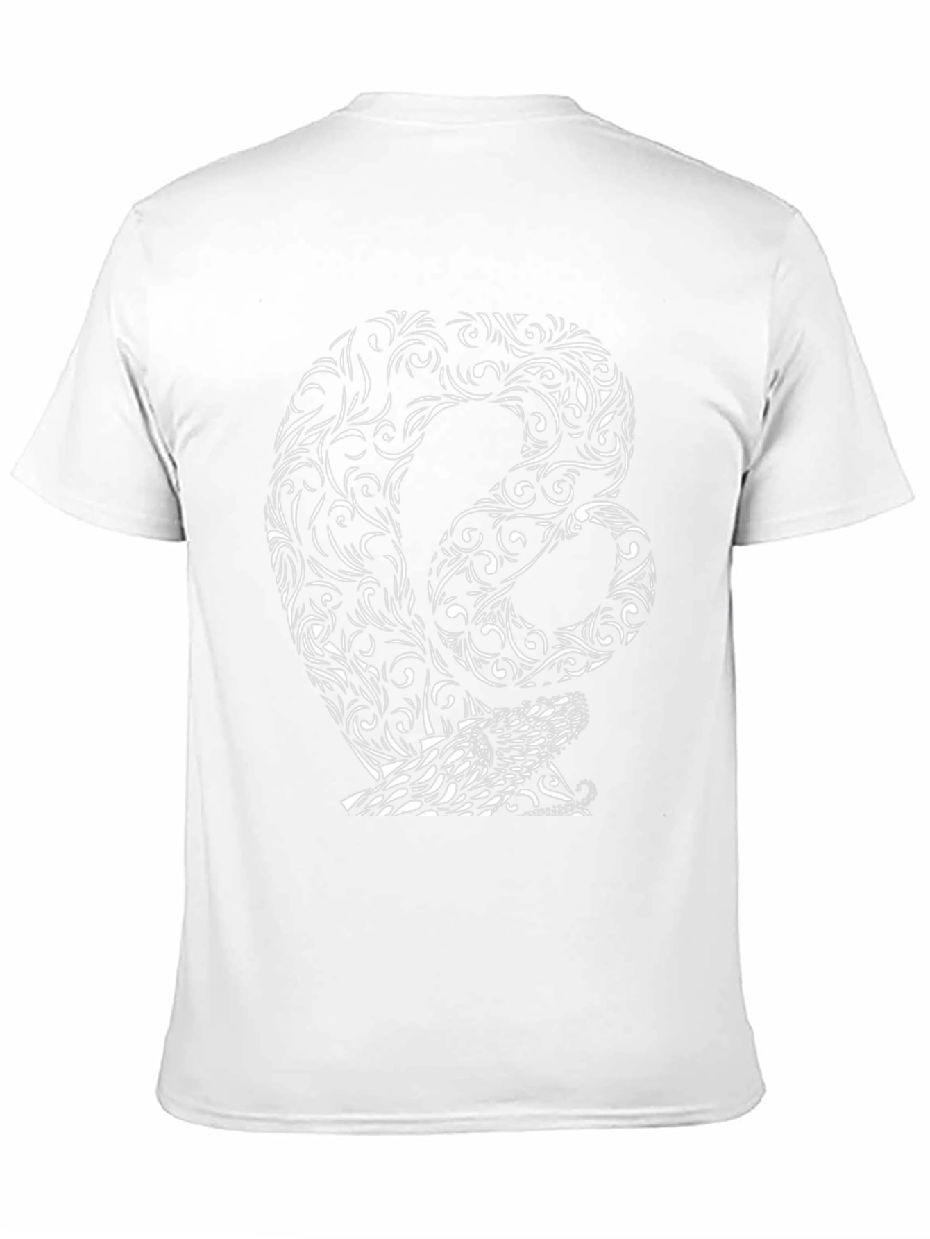 Abstract Snake Graphic Tee - Black
