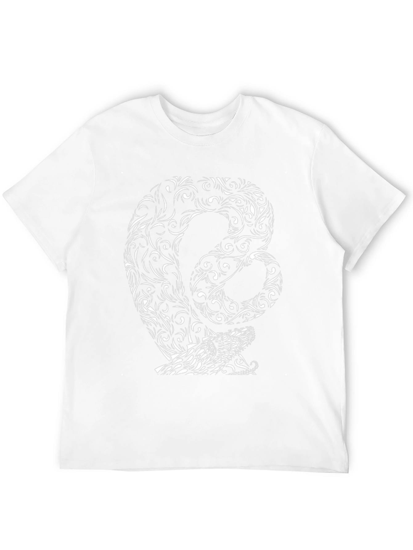 Abstract Snake Graphic Tee - Black