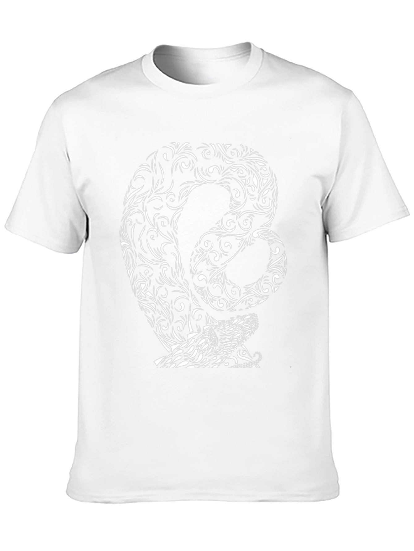 Abstract Snake Graphic Tee - Black