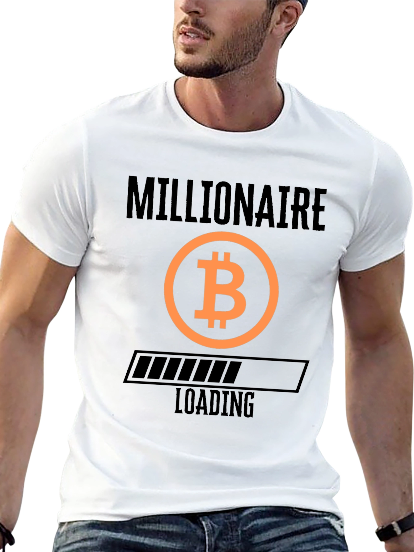 Bitcoin Millionaire Loading Black T-Shirt