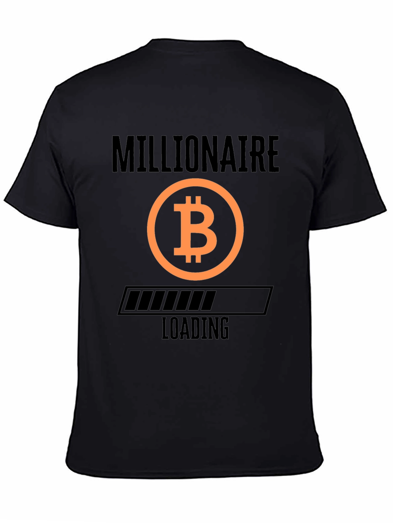 Bitcoin Millionaire Loading Black T-Shirt