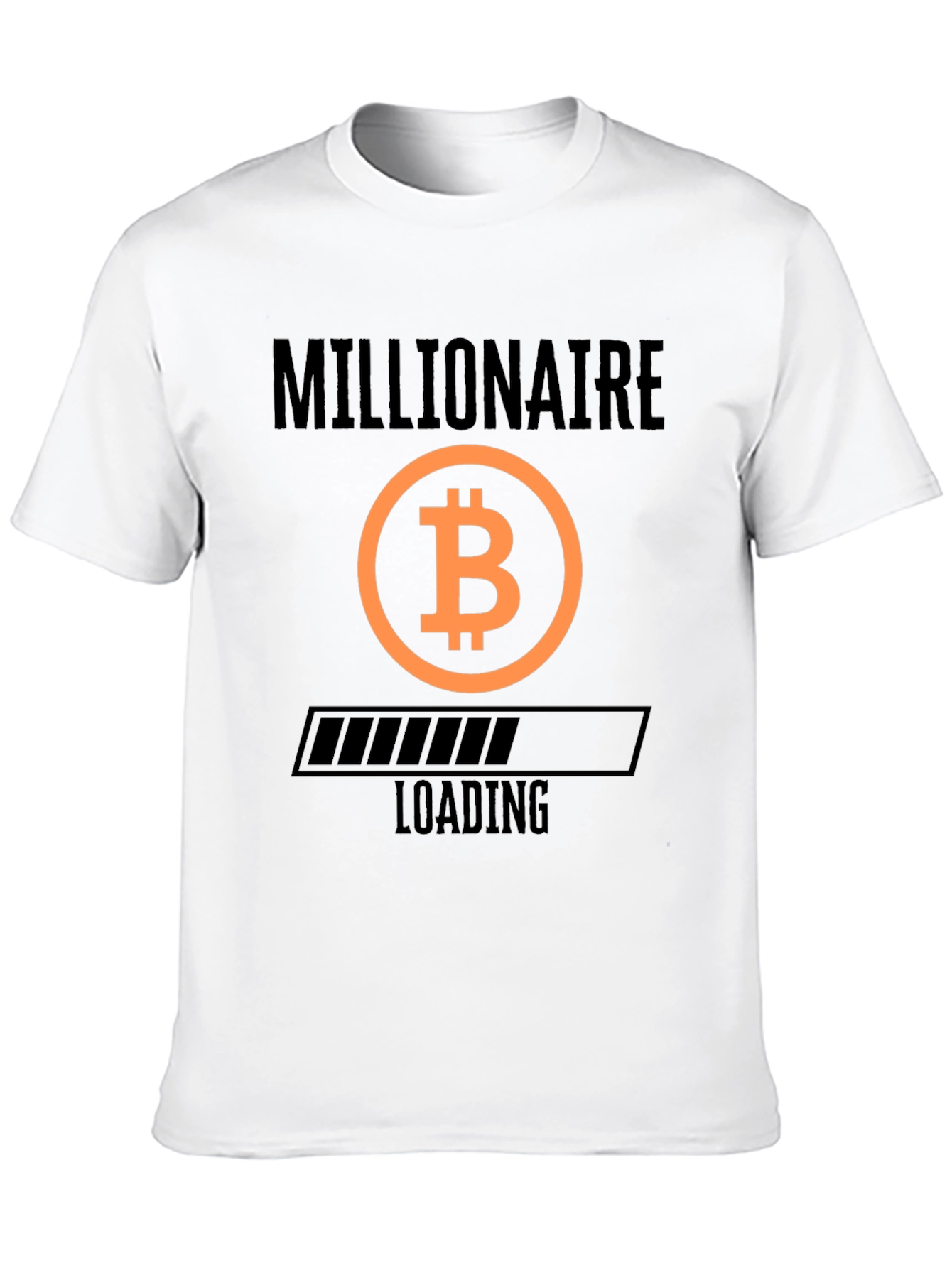 Bitcoin Millionaire Loading Black T-Shirt
