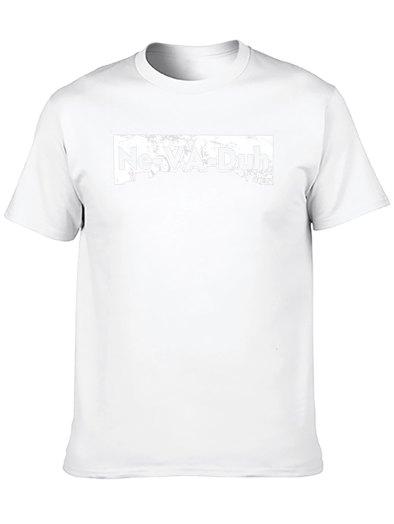 Ne-VA-Duh Graphic Tee -  Black Crew Neck T-Shirt