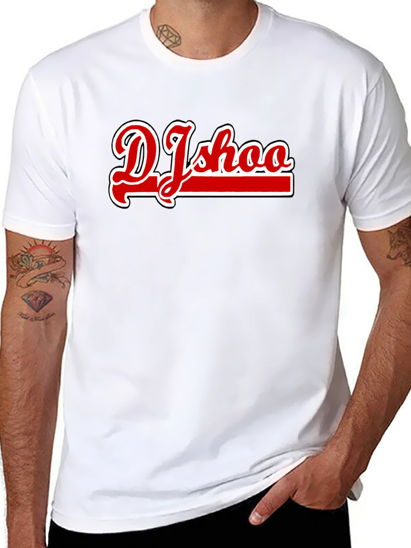 DJshoo Black Graphic T-Shirt