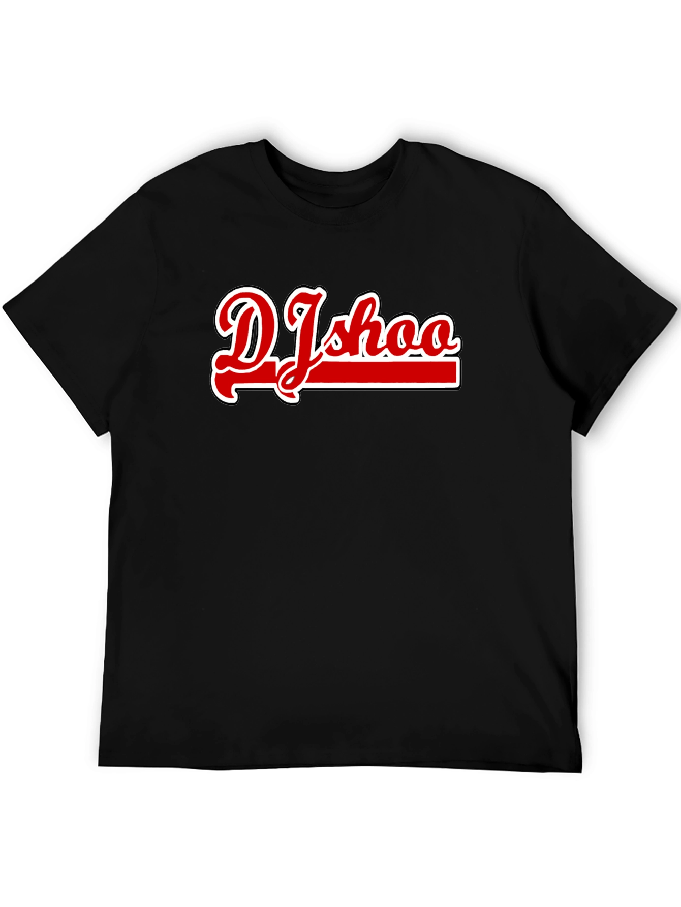 DJshoo Black Graphic T-Shirt