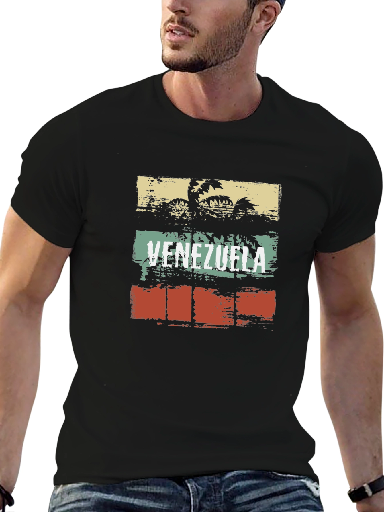 Venezuela Palm Tree T-Shirt Retro Design