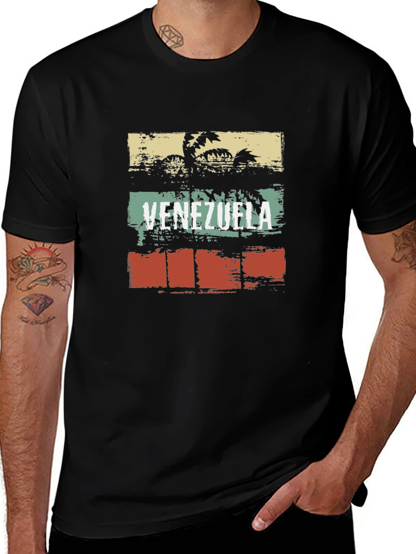 Venezuela Palm Tree T-Shirt Retro Design