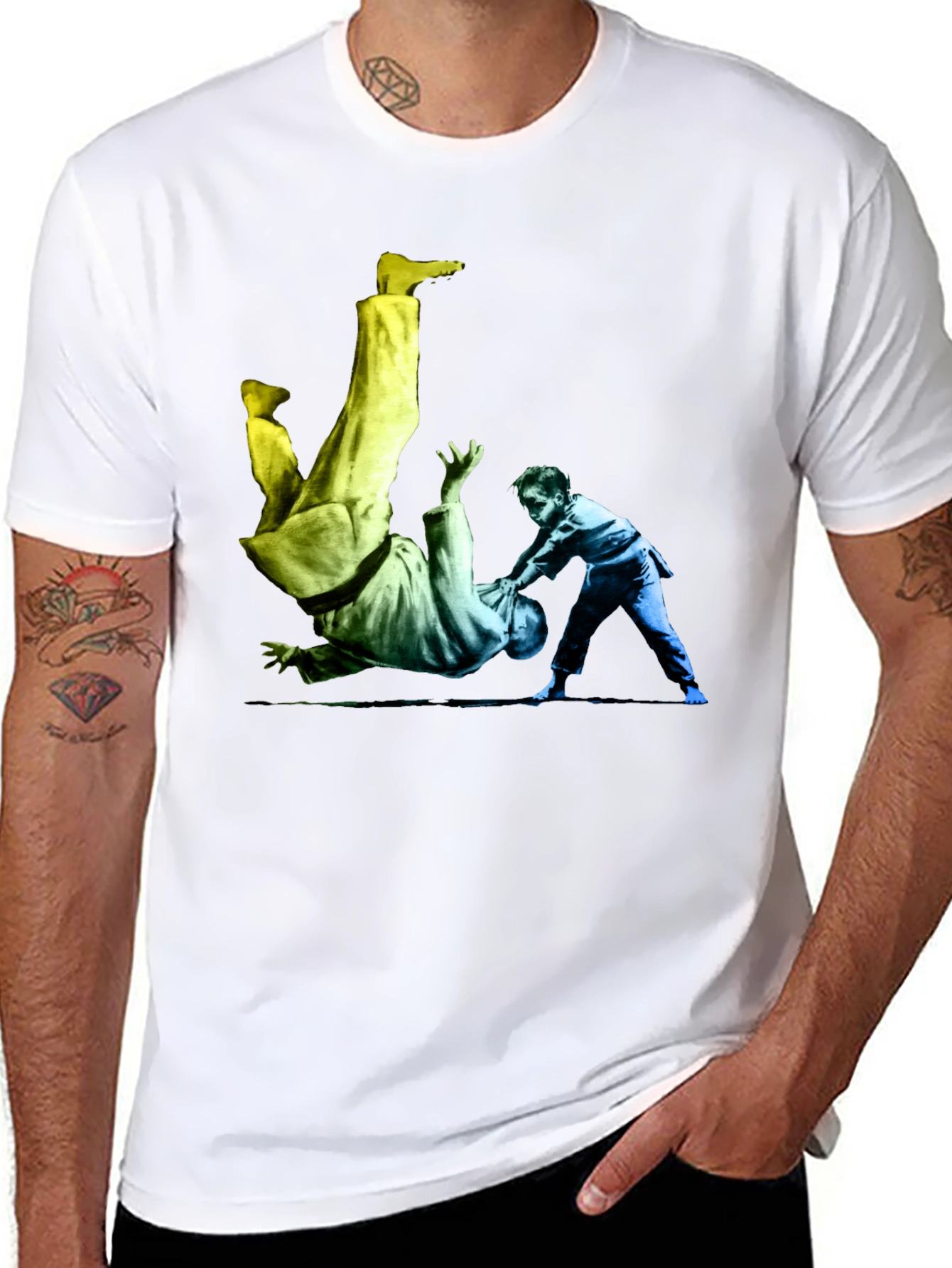 Judo Throw Graphic Black T-Shirt