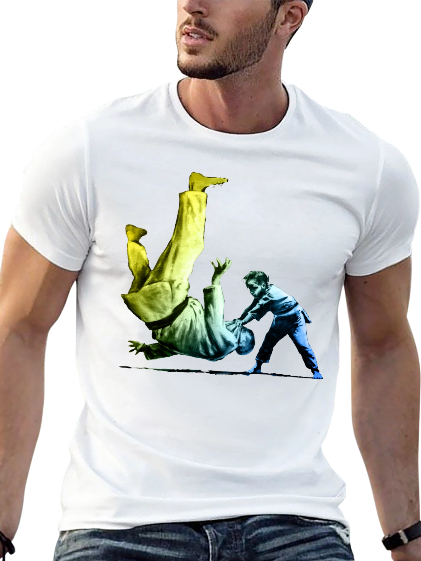 Judo Throw Graphic Black T-Shirt