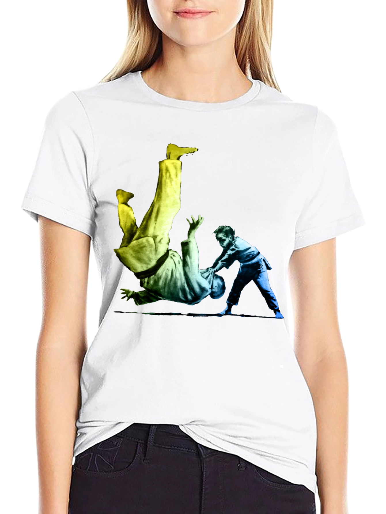 Judo Throw Graphic Black T-Shirt