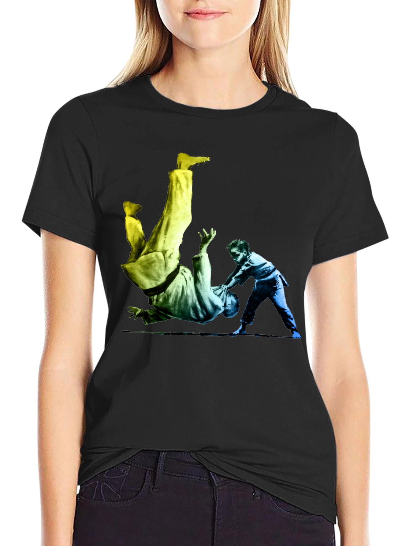 Judo Throw Graphic Black T-Shirt
