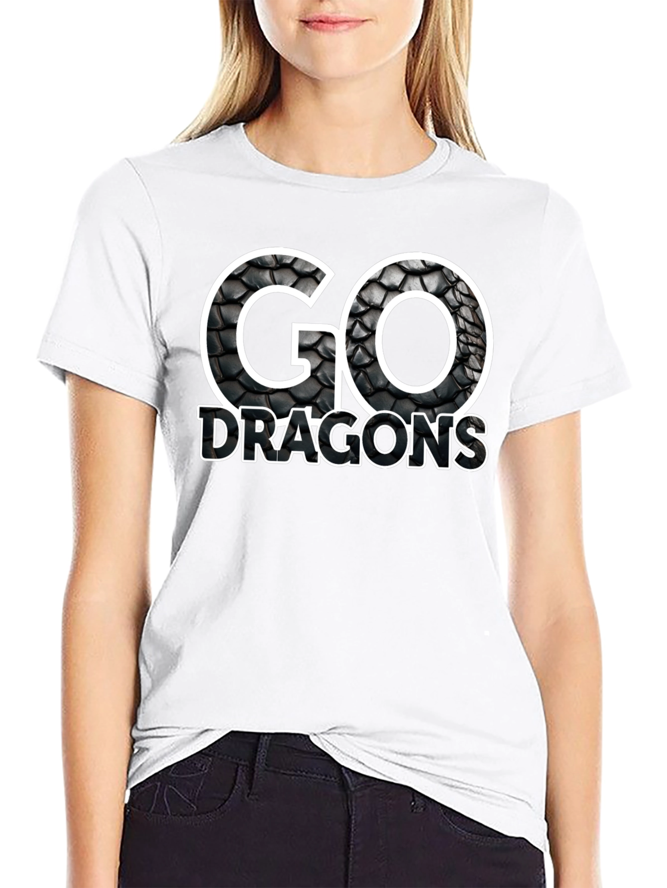 Go Dragons Graphic Tee - Black