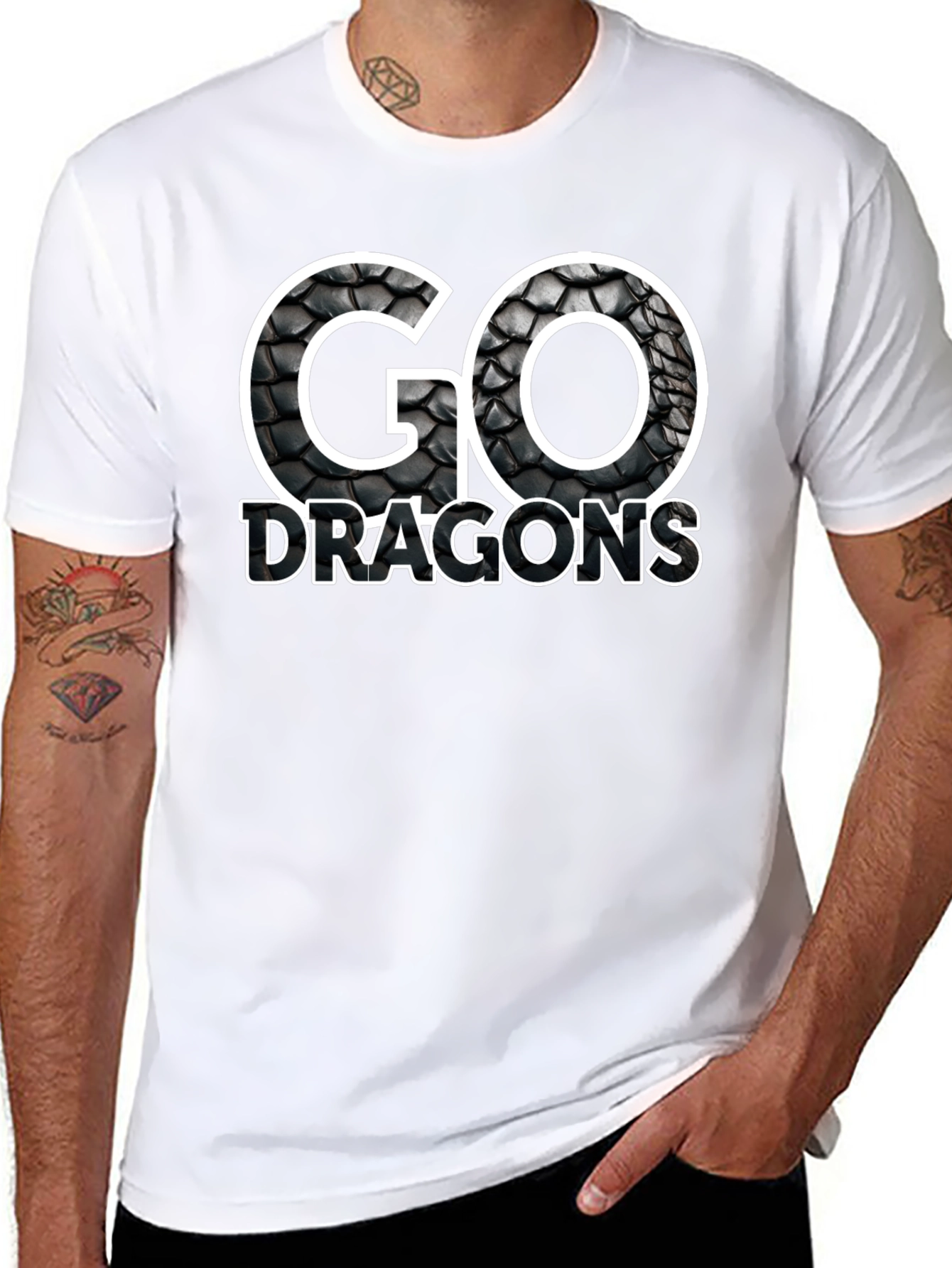 Go Dragons Graphic Tee - Black