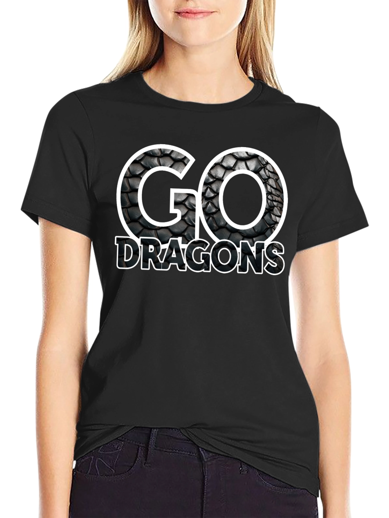 Go Dragons Graphic Tee - Black