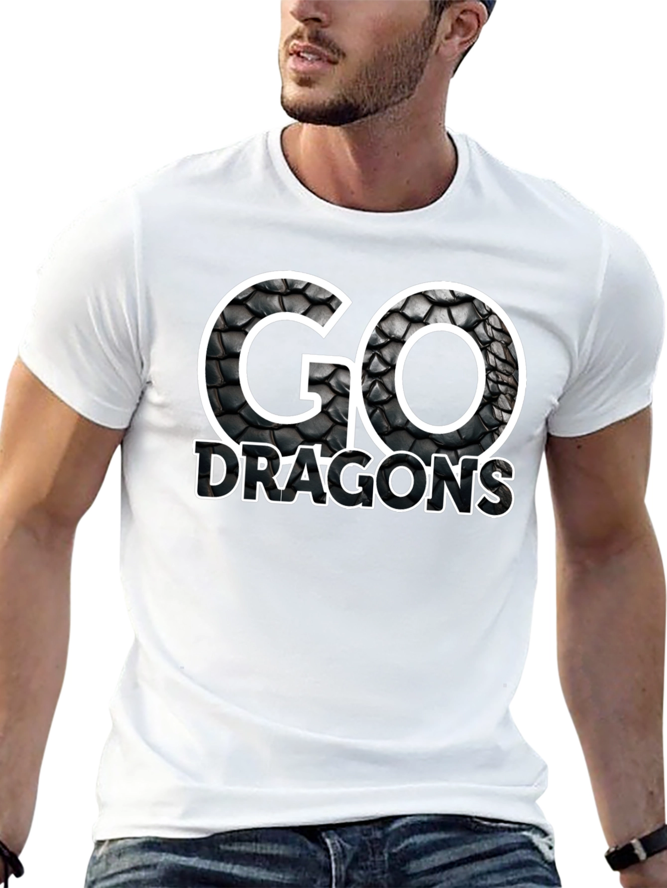 Go Dragons Graphic Tee - Black
