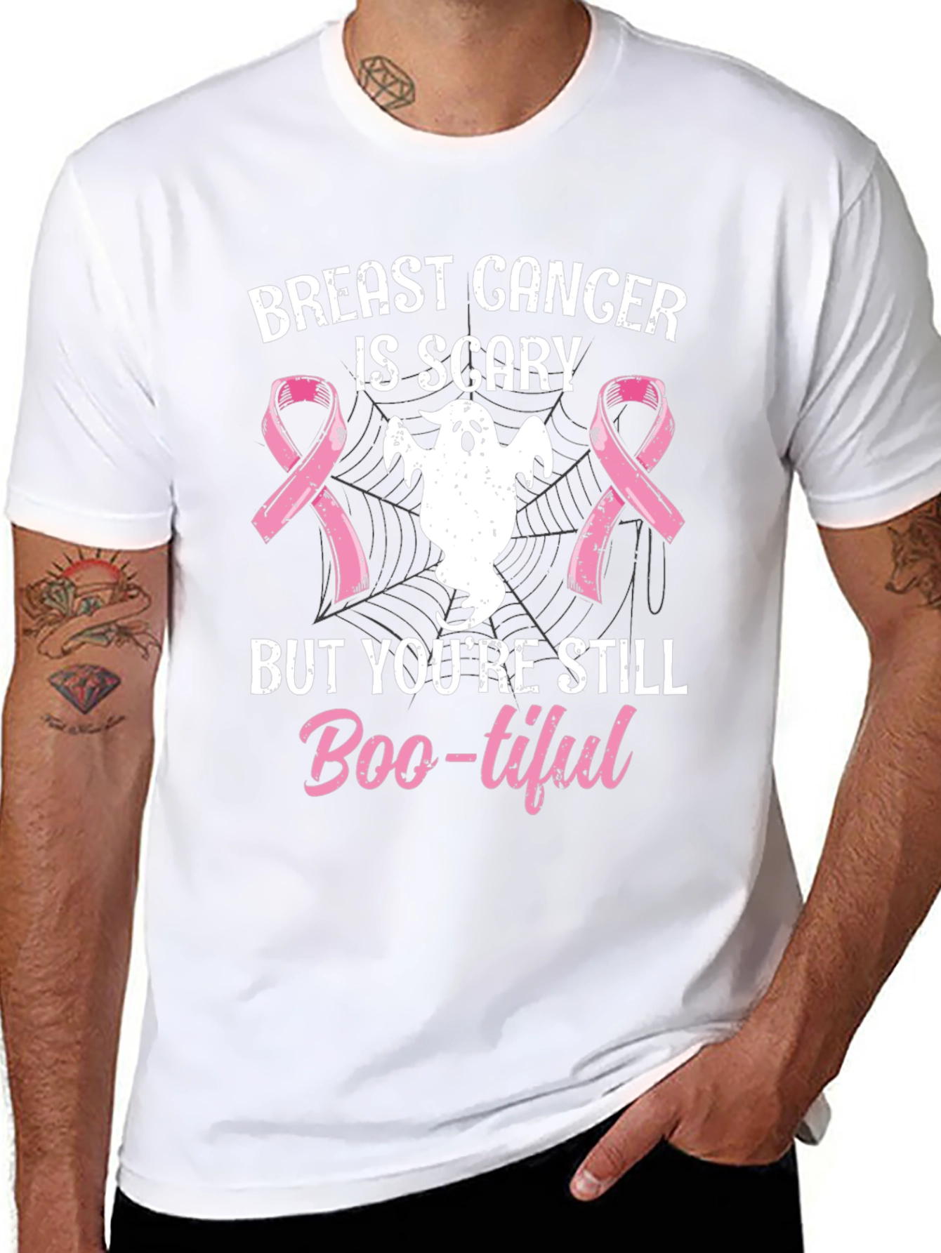 Boo-tiful Breast Cancer Awareness Ghost T-Shirt