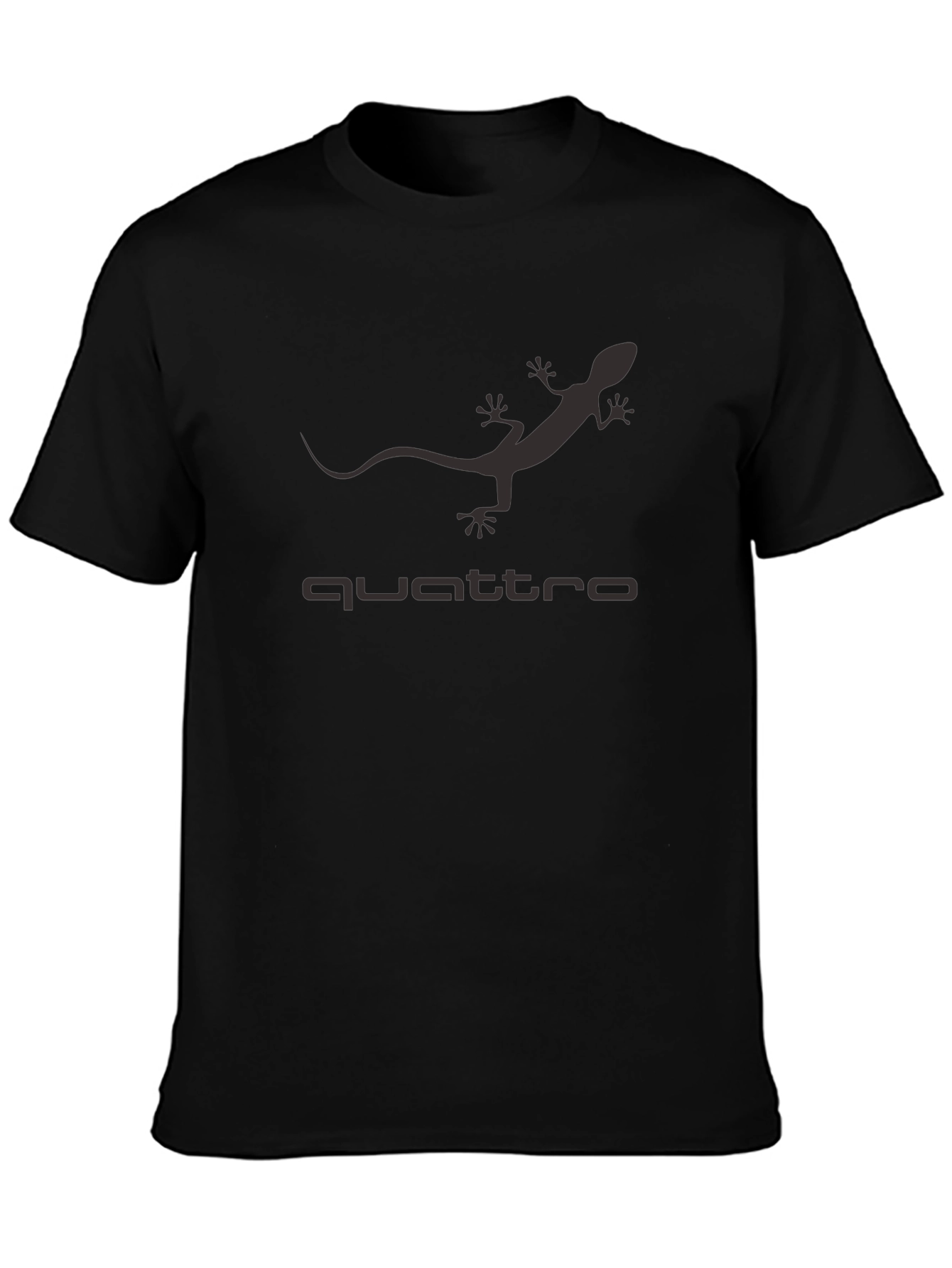 Audi Quattro Gecko T-Shirt - Mens Black Tee