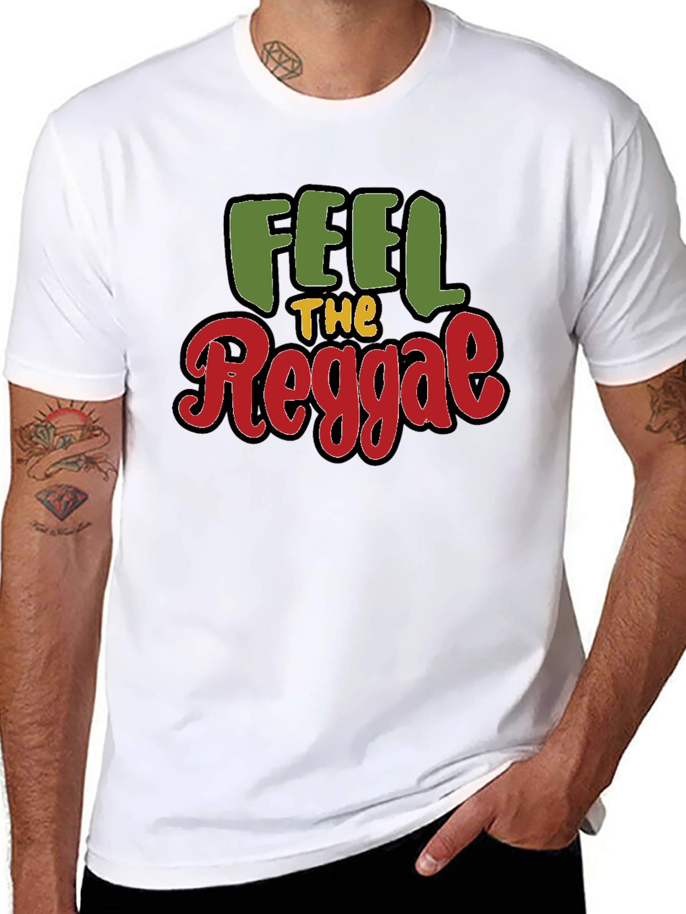 Feel The Reggae Black T-Shirt