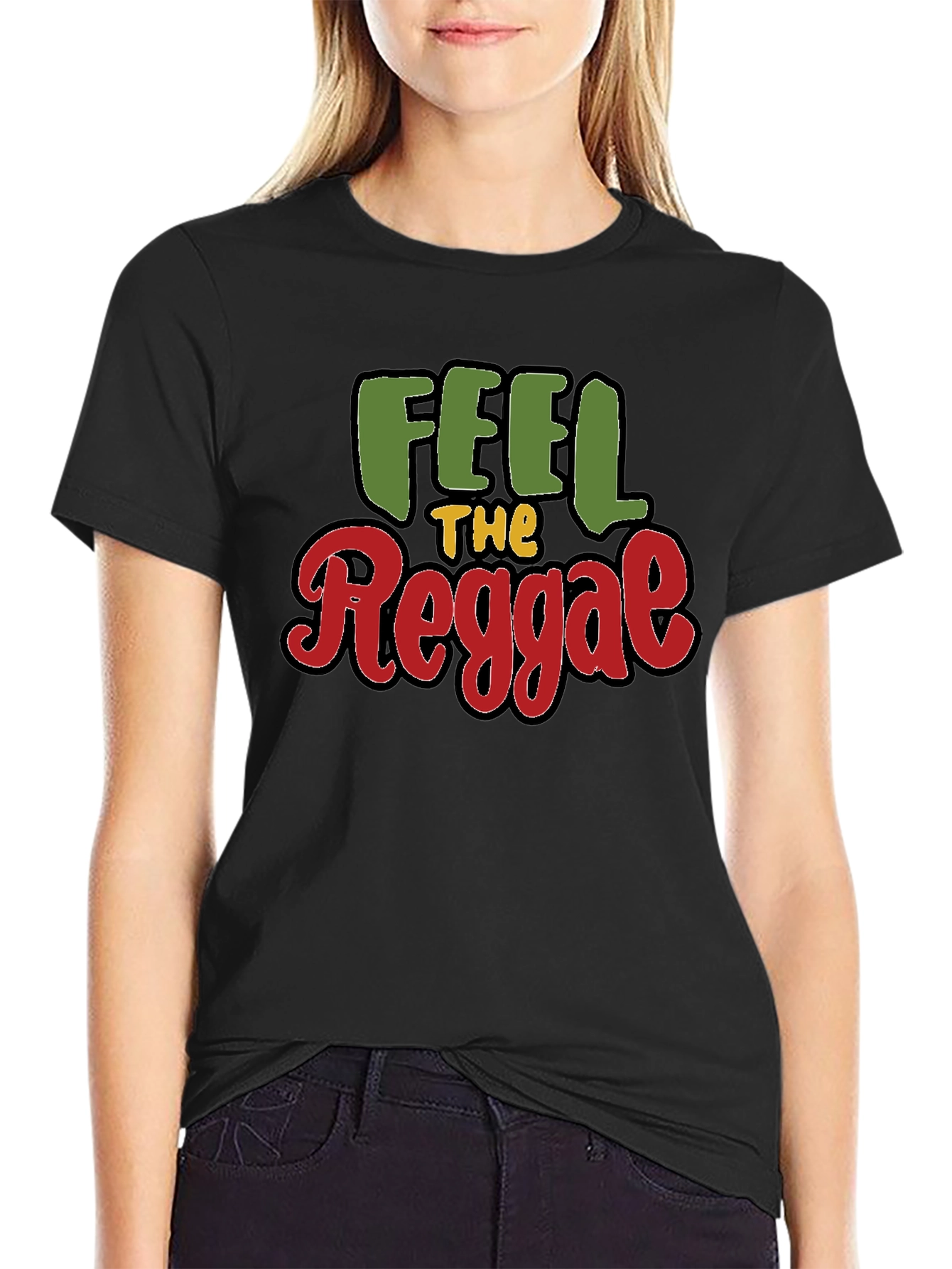 Feel The Reggae Black T-Shirt