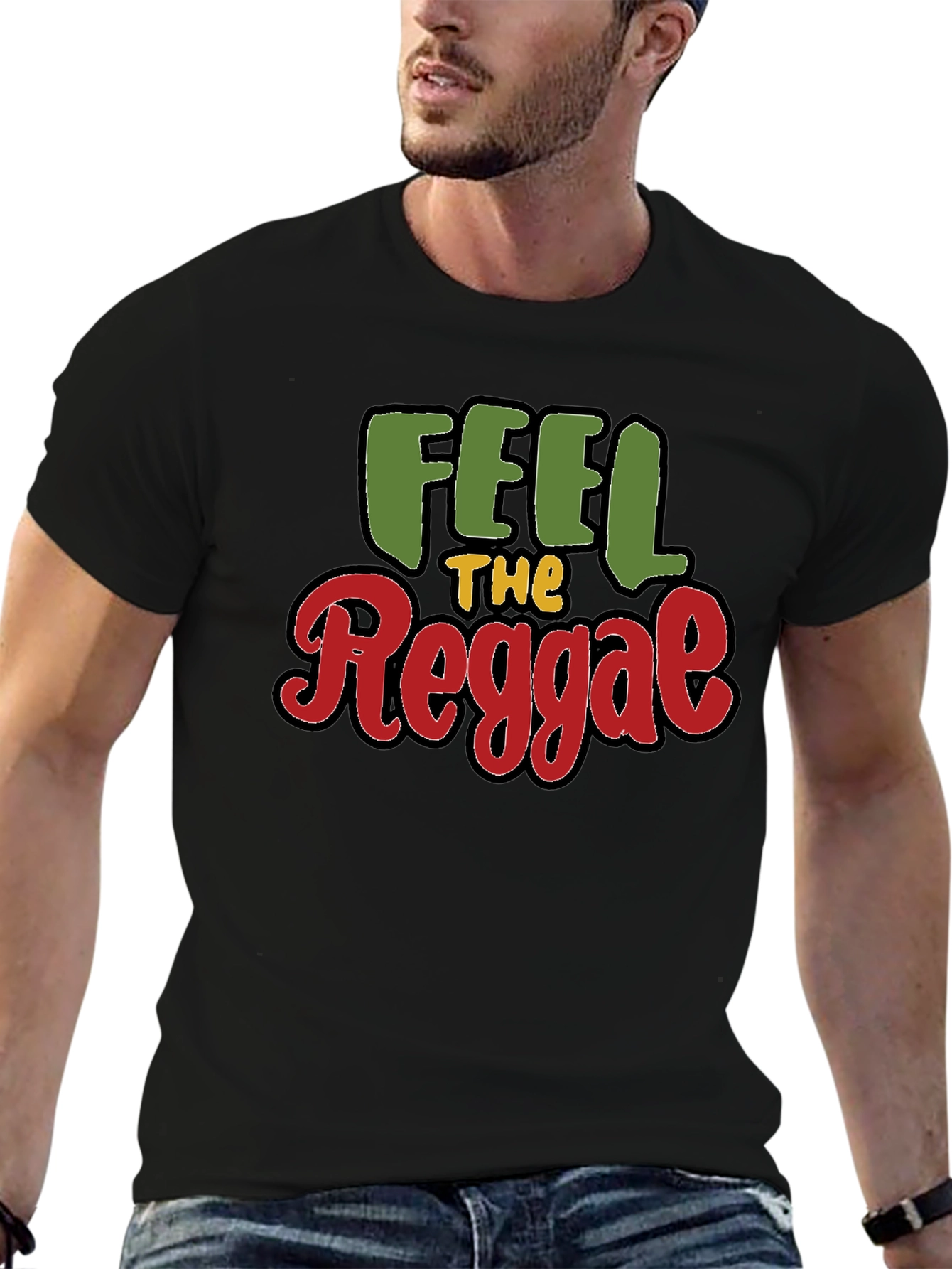 Feel The Reggae Black T-Shirt