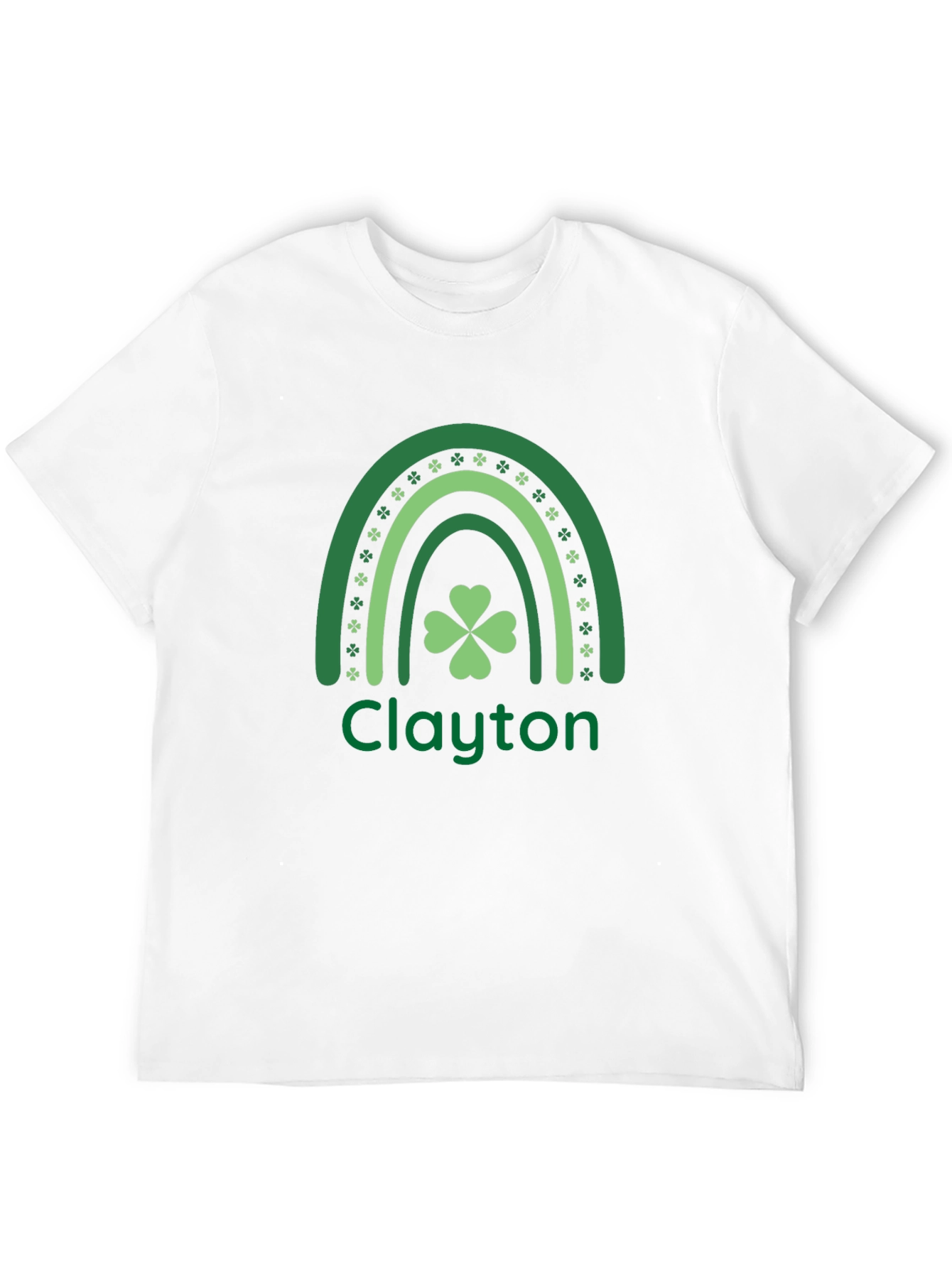 St Patricks Day Shamrock Rainbow Personalized T-Shirt