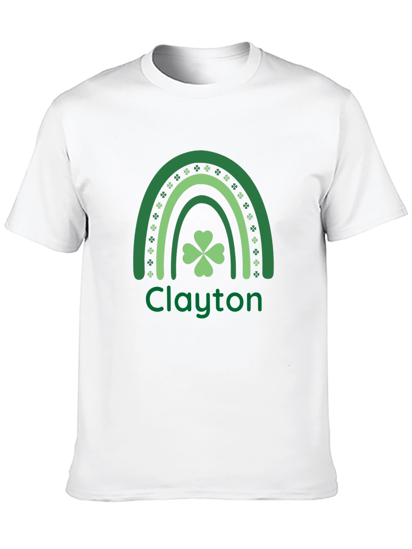 St Patricks Day Shamrock Rainbow Personalized T-Shirt