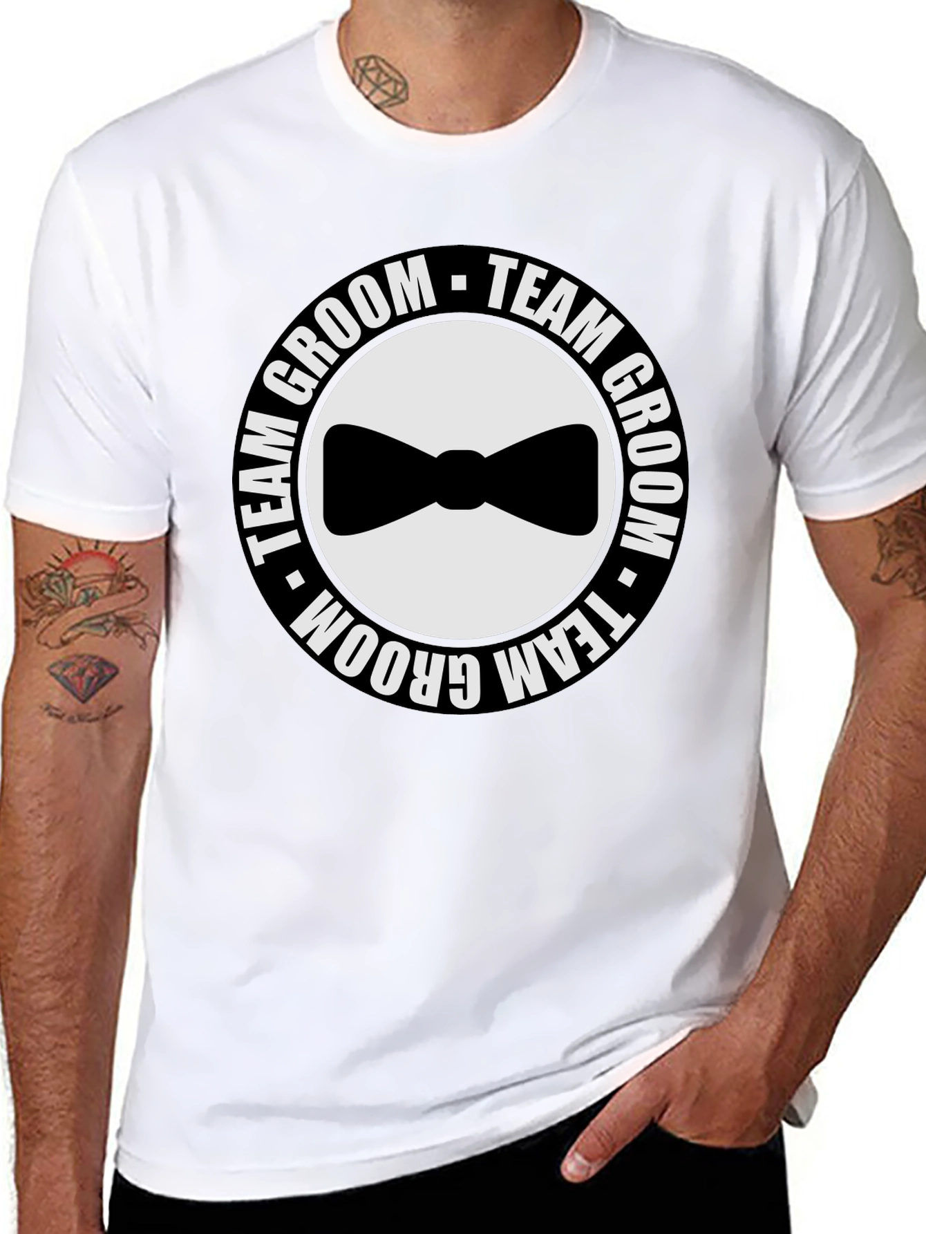 Team Groom Black T-Shirt - Wedding Party Apparel