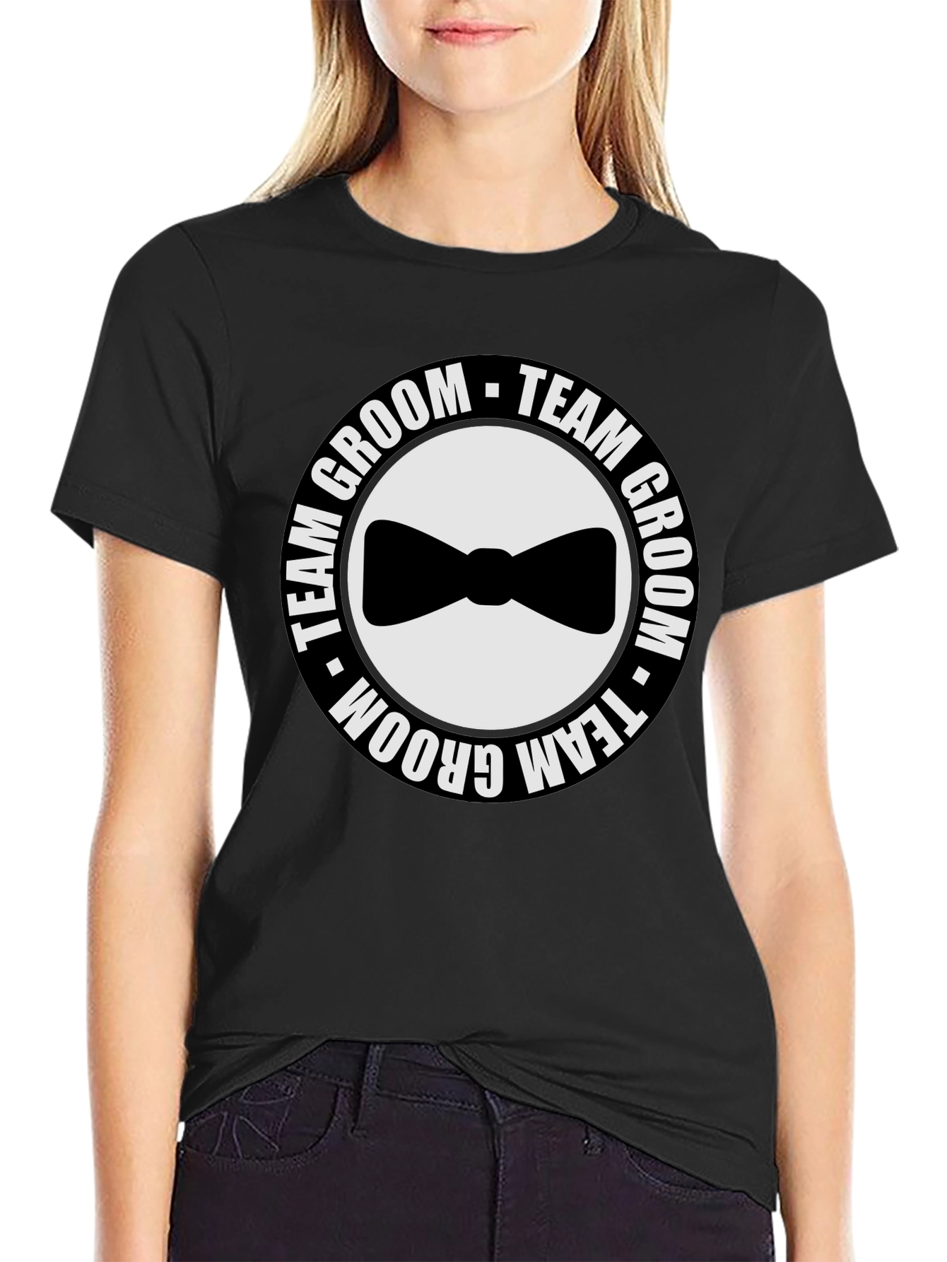 Team Groom Black T-Shirt - Wedding Party Apparel