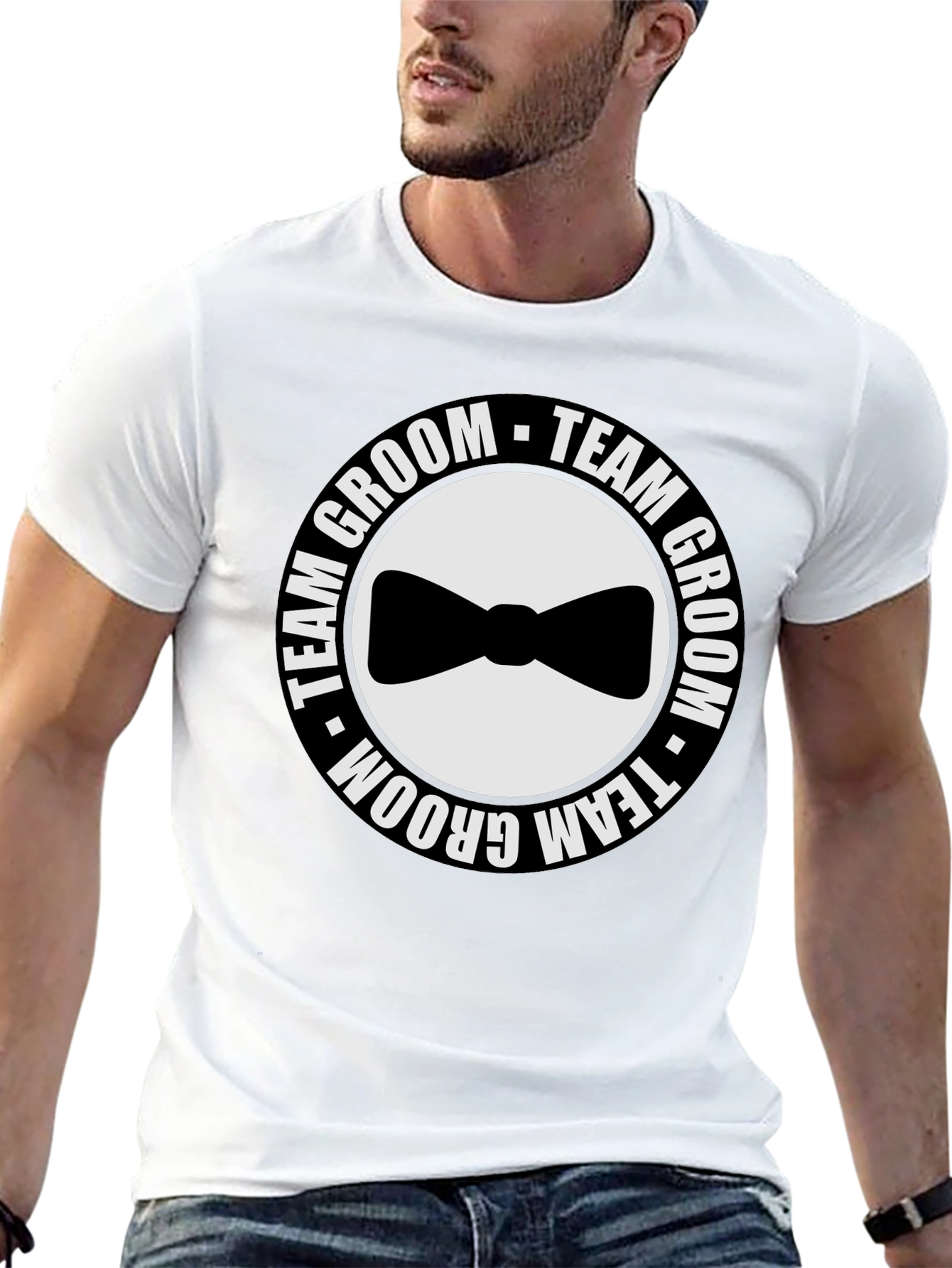 Team Groom Black T-Shirt - Wedding Party Apparel