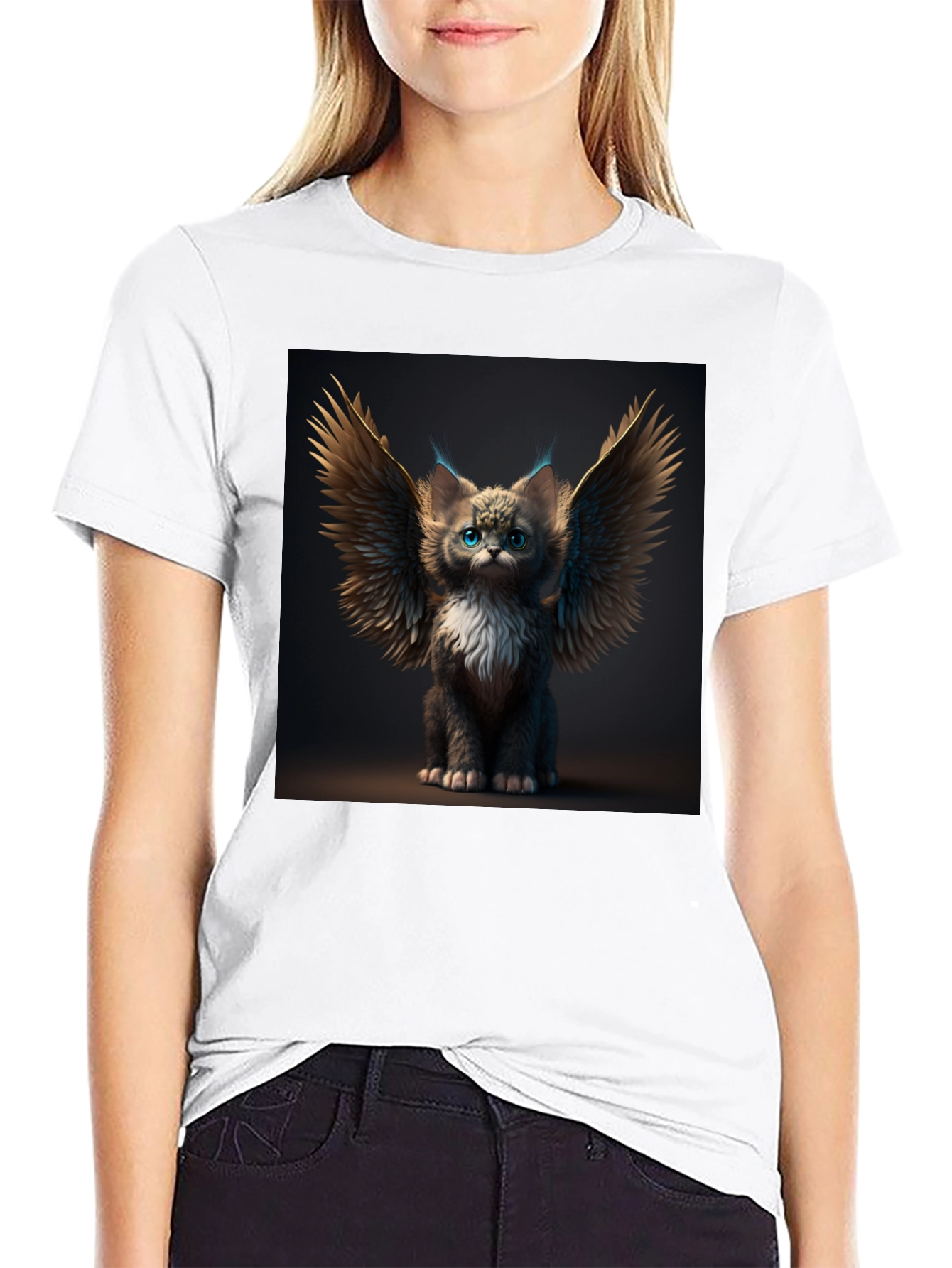 Winged Cat T-Shirt - Unique Graphic Tee