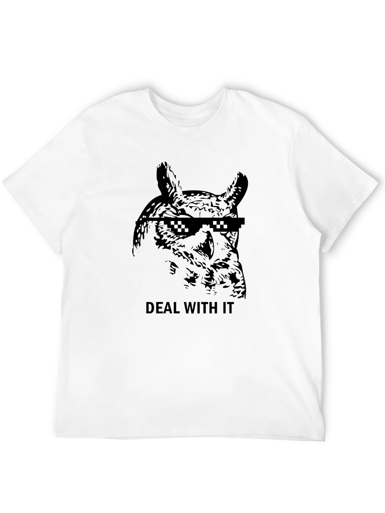 Deal With It Owl T-Shirt - Cool Graphic Tee